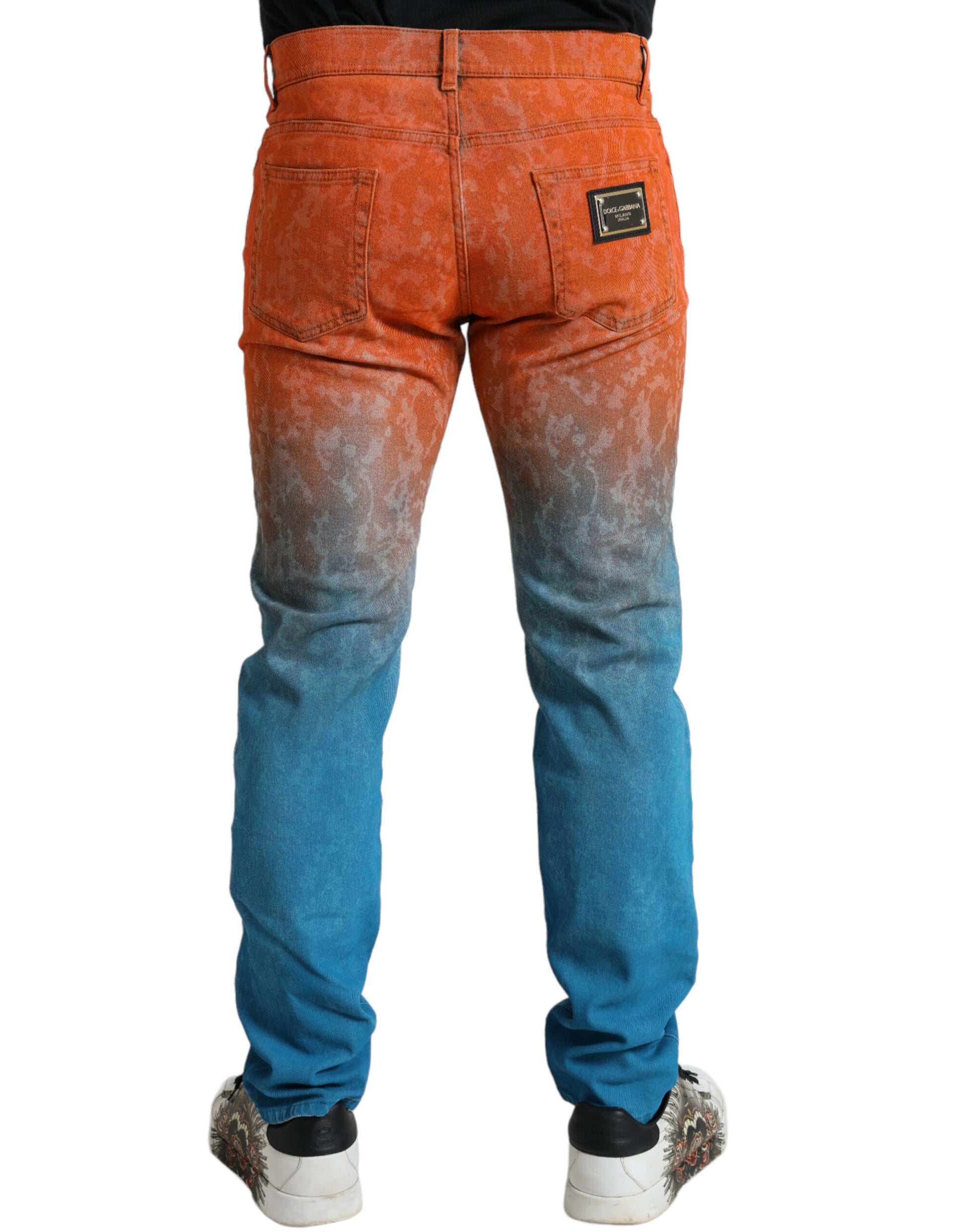 Dolce &amp; Gabbana Elegante Skinny-Jeans mit Ombre-Muster