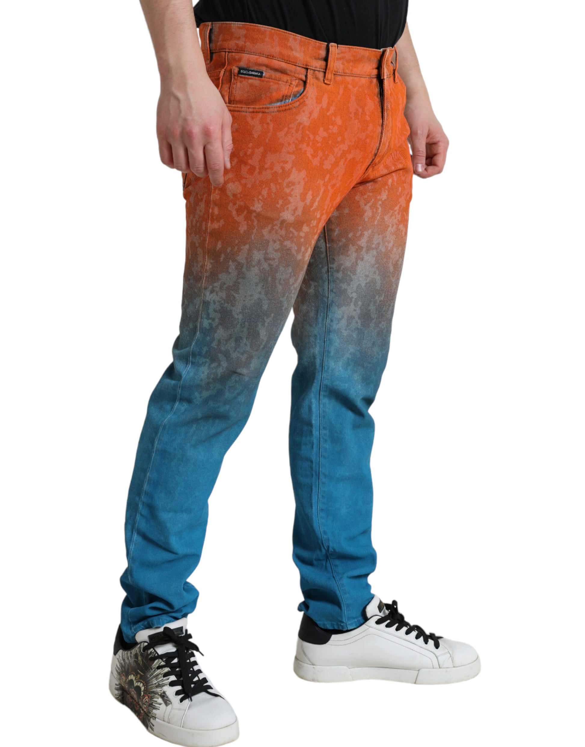 Dolce &amp; Gabbana Elegante Skinny-Jeans mit Ombre-Muster