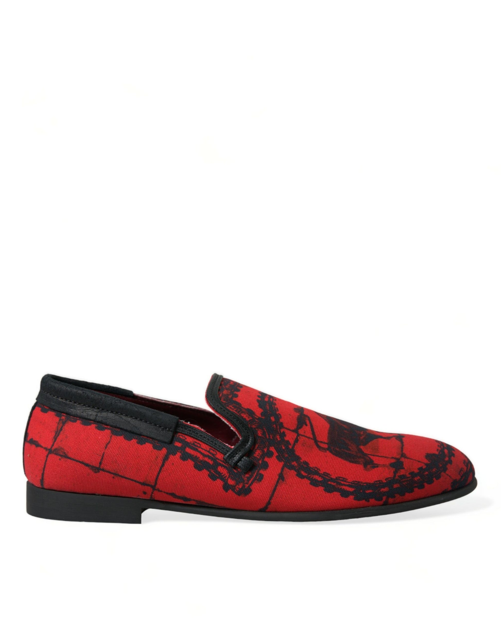 Dolce &amp; Gabbana Torero-inspirierte luxuriöse Loafer in Rot und Schwarz