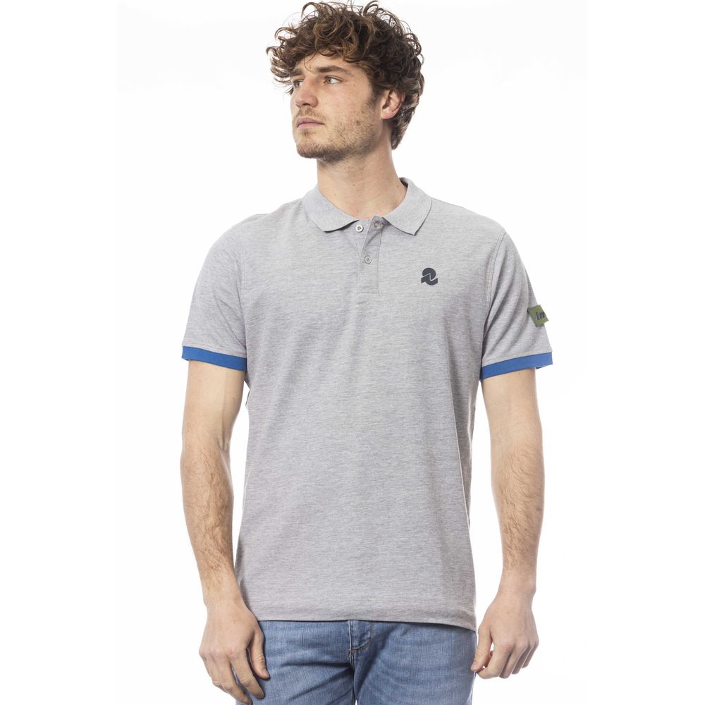 Invicta Herren-Poloshirt aus grauer Baumwolle