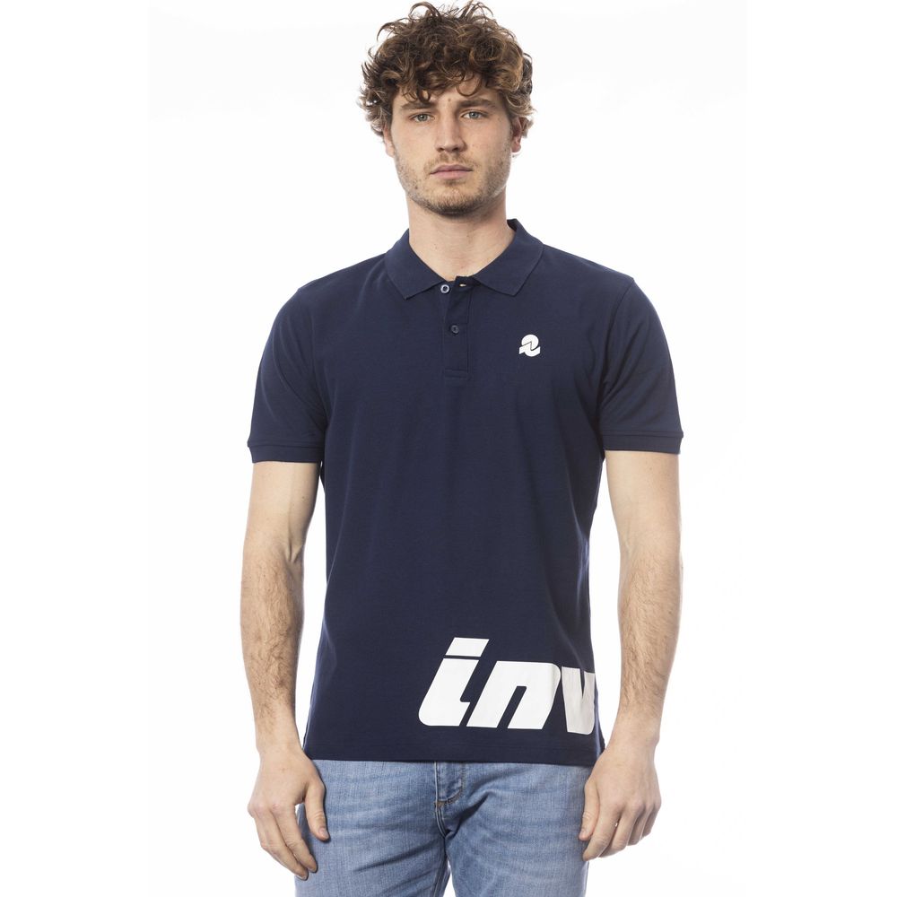 Invicta Herren-Poloshirt aus blauer Baumwolle