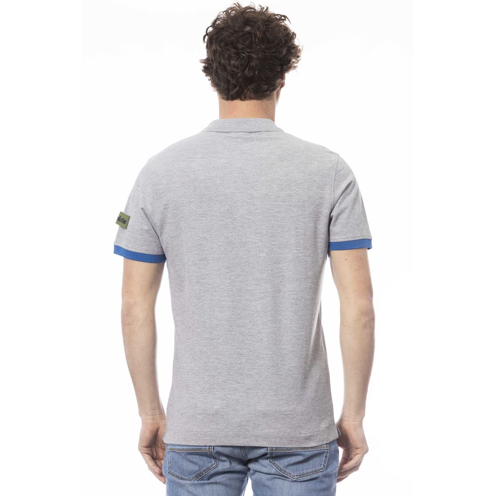 Invicta Herren-Poloshirt aus grauer Baumwolle