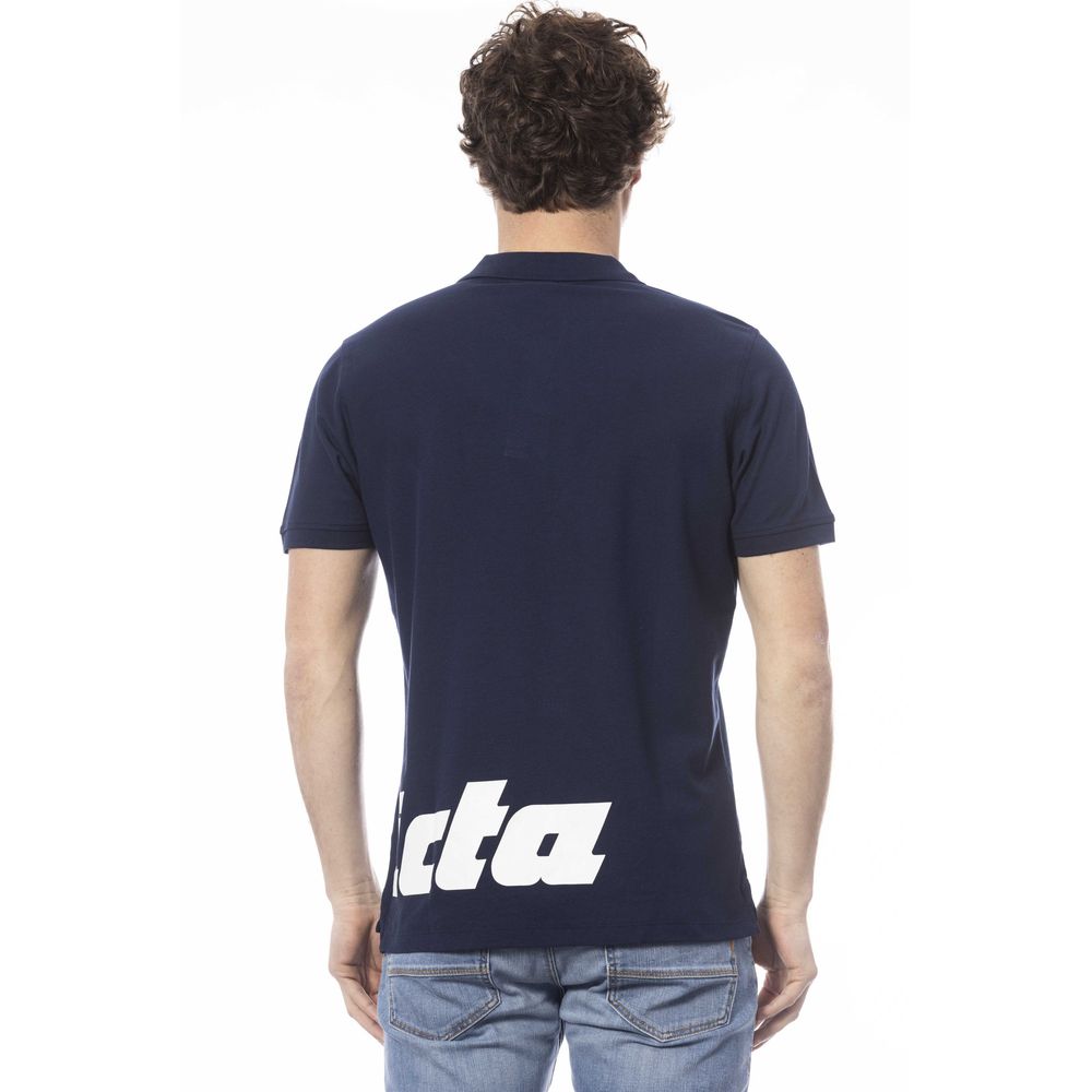 Invicta Herren-Poloshirt aus blauer Baumwolle