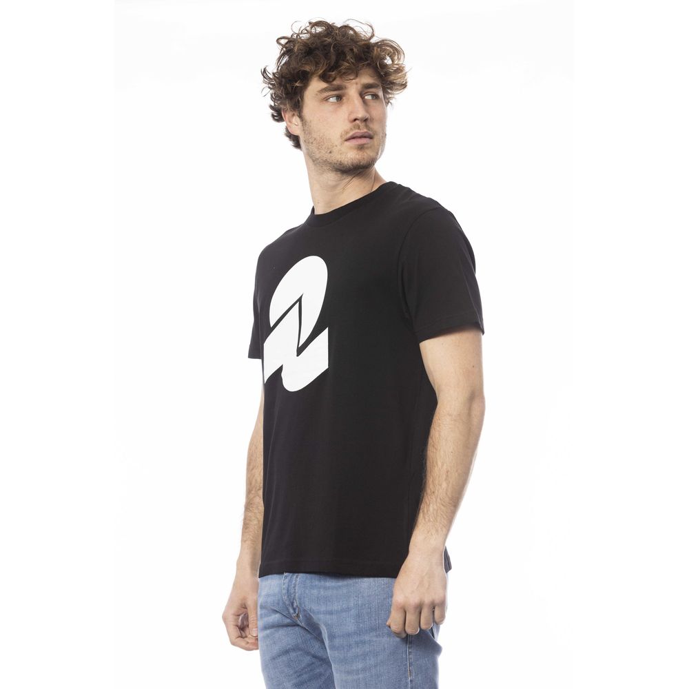Invicta Schwarzes Herren-T-Shirt aus Baumwolle