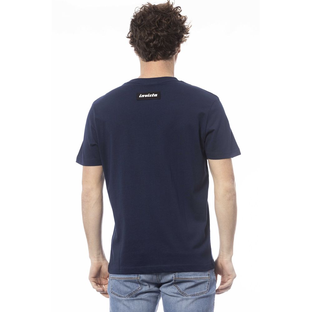 Invicta Blaues Herren-T-Shirt aus Baumwolle