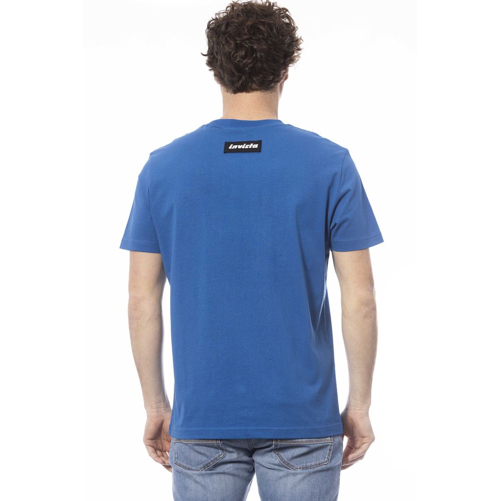 Invicta Blaues Herren-T-Shirt aus Baumwolle