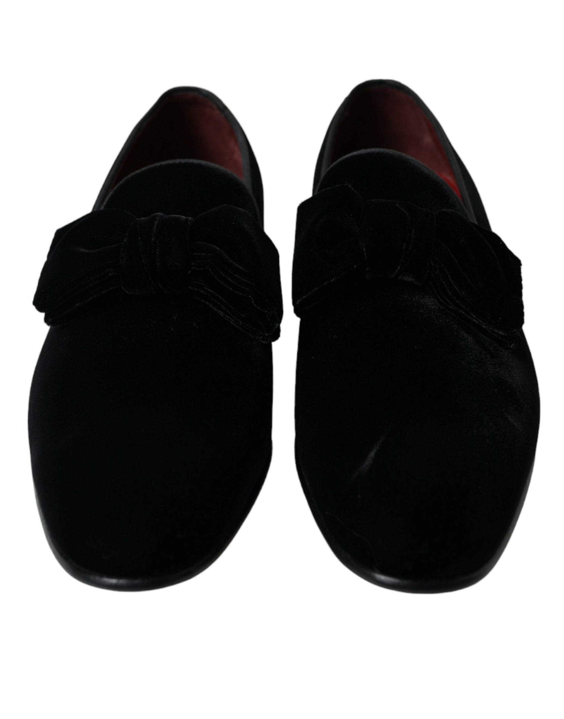 Dolce &amp; Gabbana Elegante schwarze Samt-Loafer – Luxusschuhe für Herren