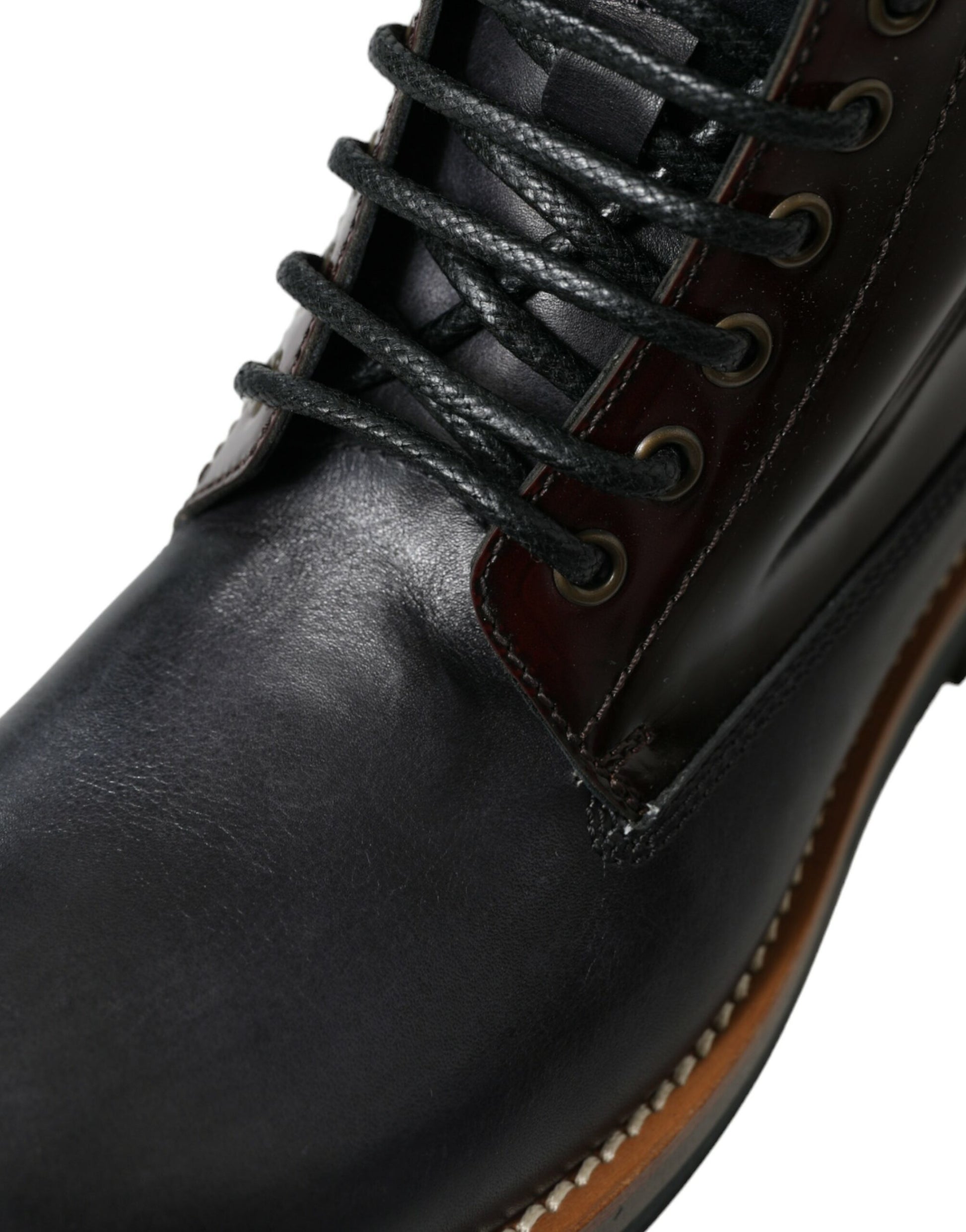 Dolce &amp; Gabbana Elegante zweifarbige Lederstiefel