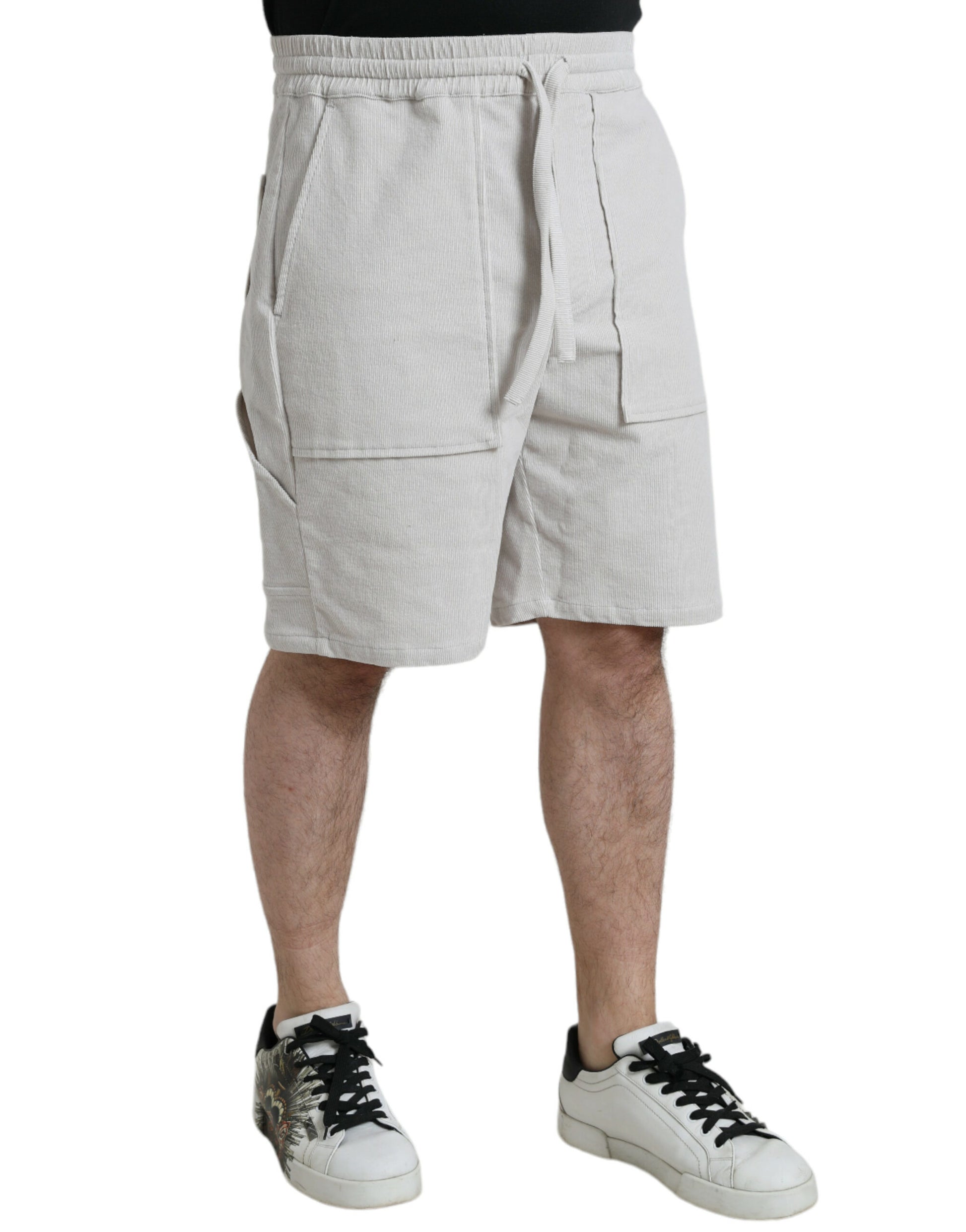 Dolce &amp; Gabbana Beige Bermudashorts aus Baumwollcord für Herren