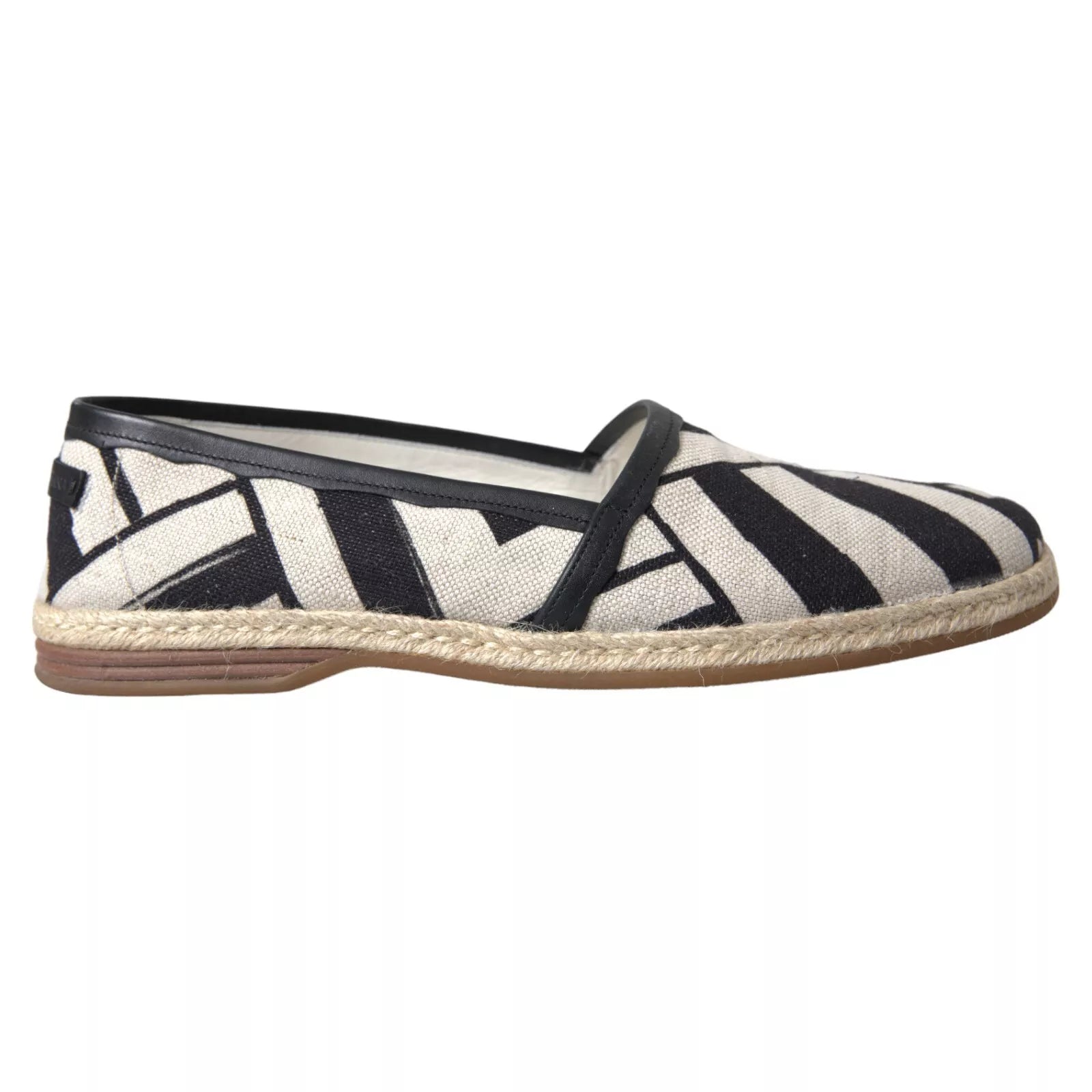 Dolce &amp; Gabbana Elegante gestreifte Espadrilles aus Leder