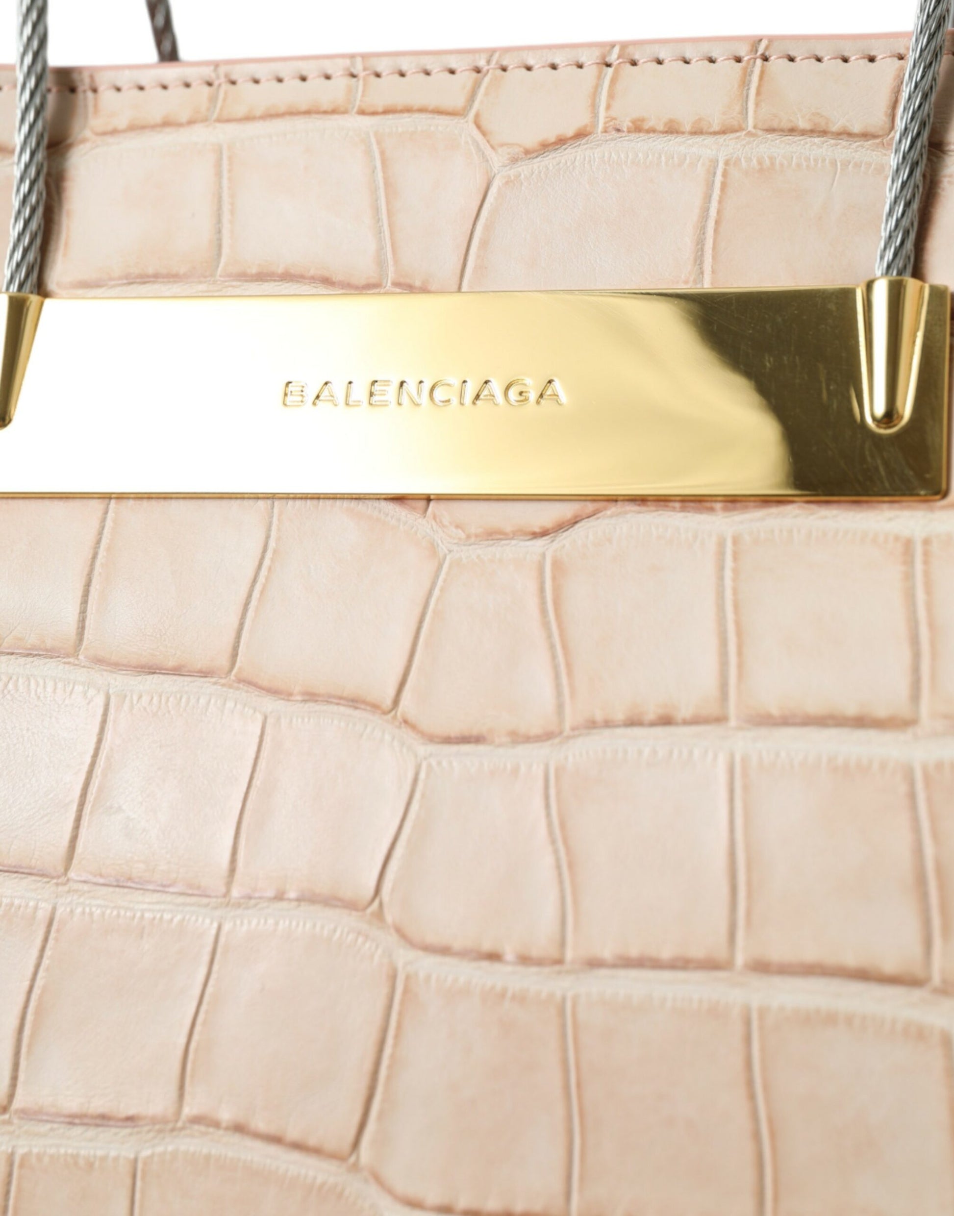 Balenciaga – Schicke rosa Tragetasche aus Alligatorleder
