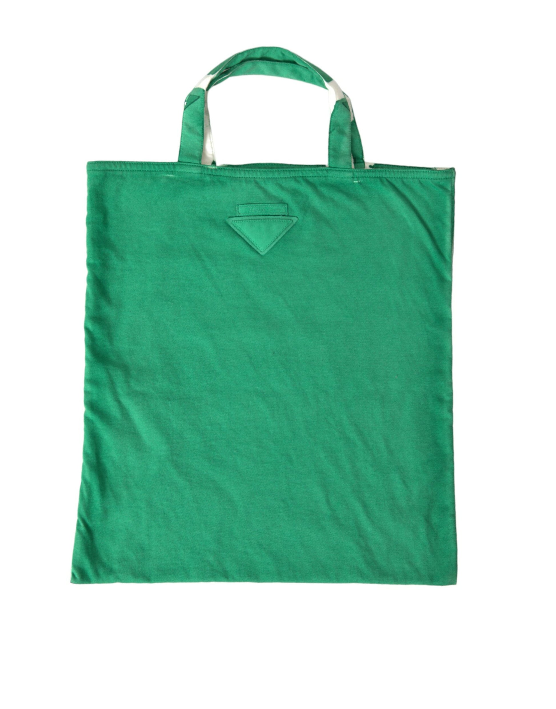 Prada Elegante grüne Stoff-Tragetasche
