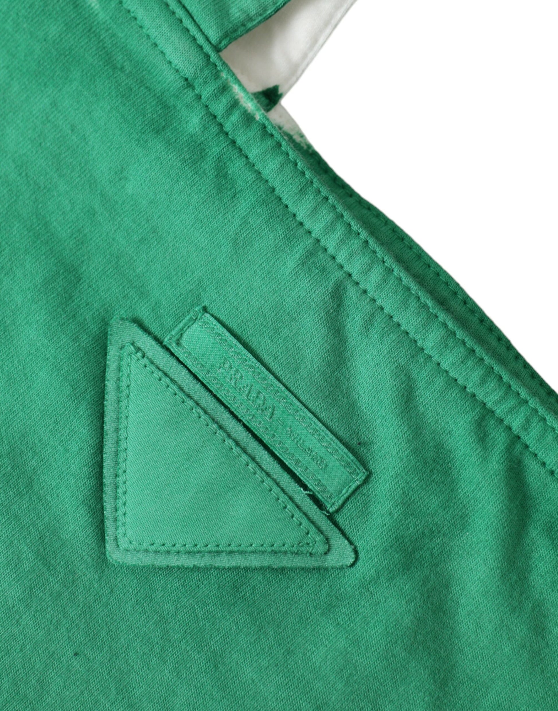 Prada Elegante grüne Stoff-Tragetasche