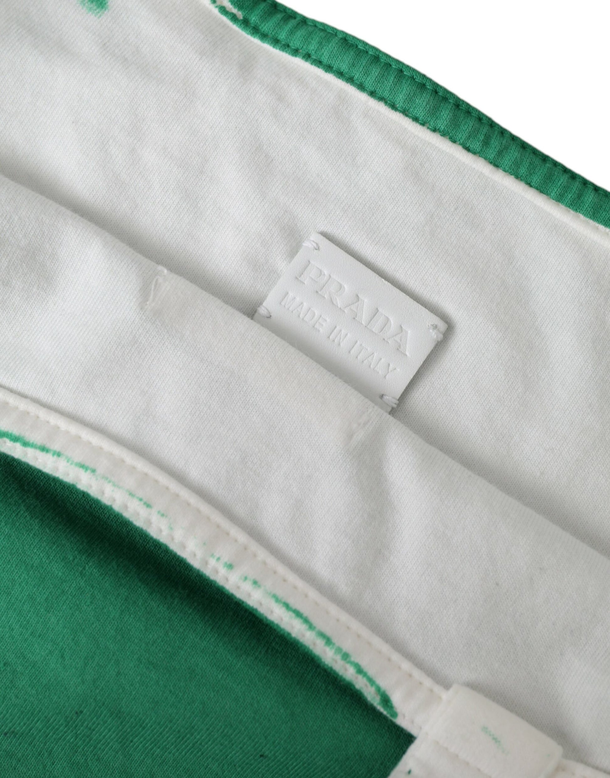 Prada Elegante grüne Stoff-Tragetasche