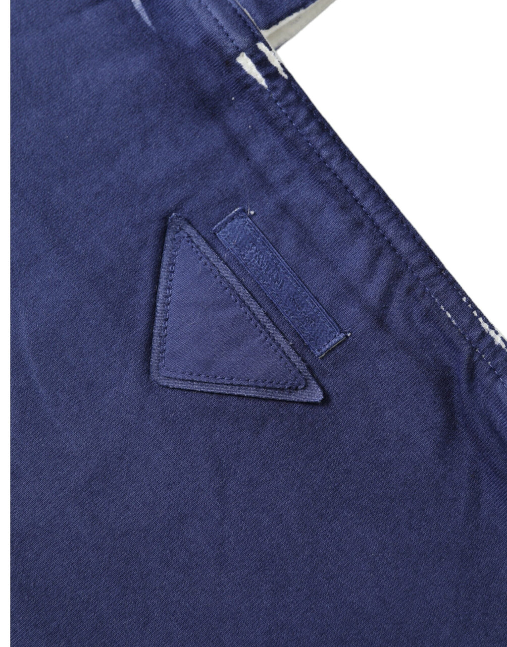 Prada Blue Jersey Fabric Logo Schulter Einkaufstasche Einkaufstasche
