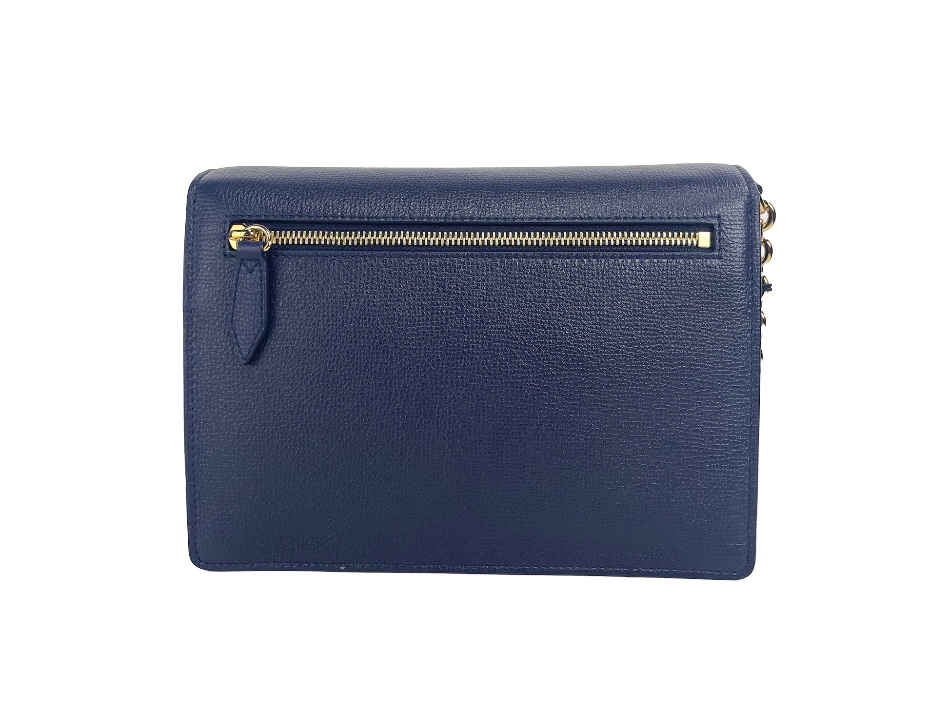 Burberry Macken Kleine Umhängetasche aus Leder in Regency-Blau mit House Check-Muster