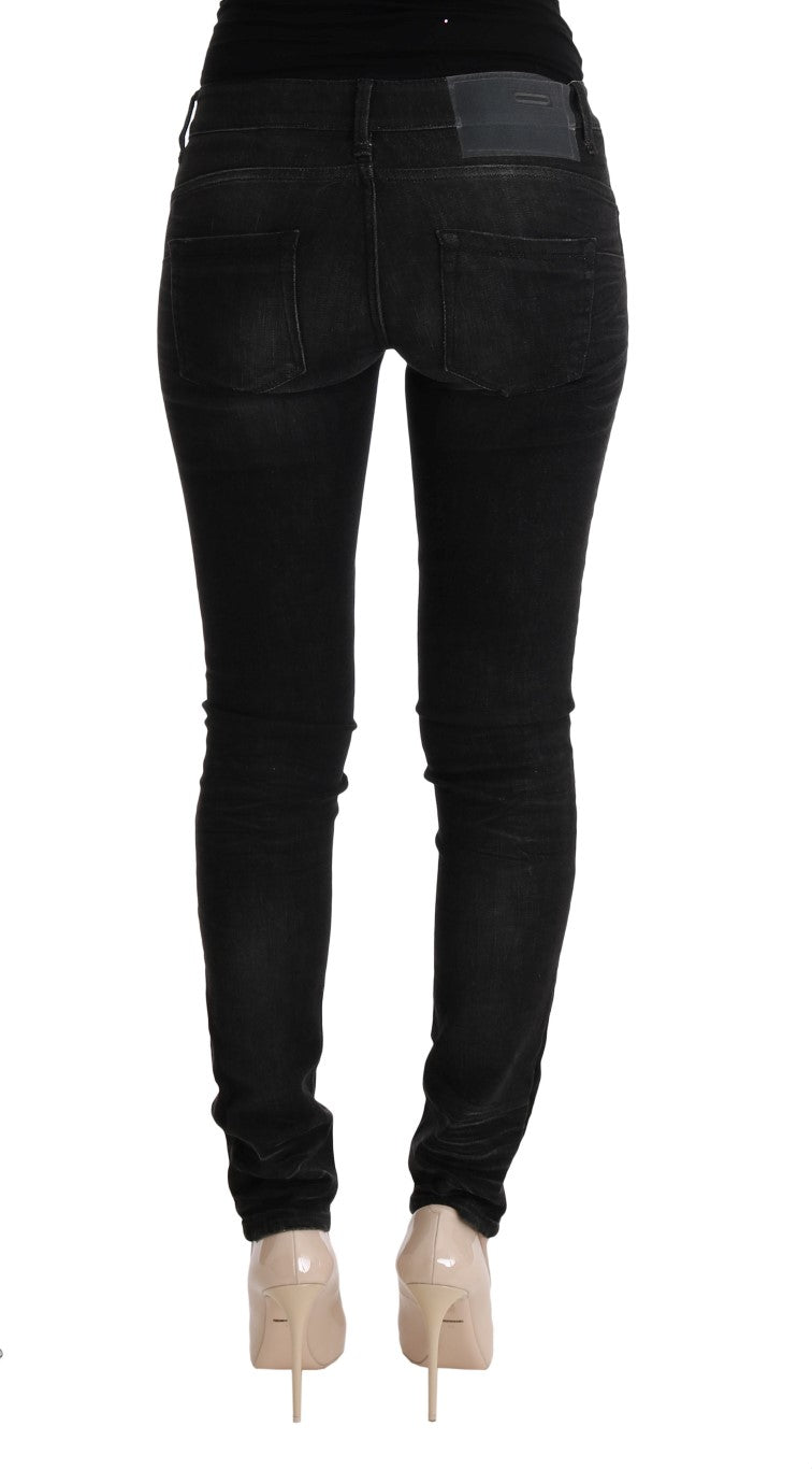 Acht Chic Slim Fit Schwarze Baumwolljeans