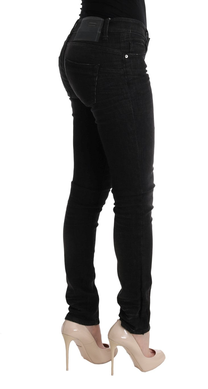 Acht Chic Slim Fit Schwarze Baumwolljeans
