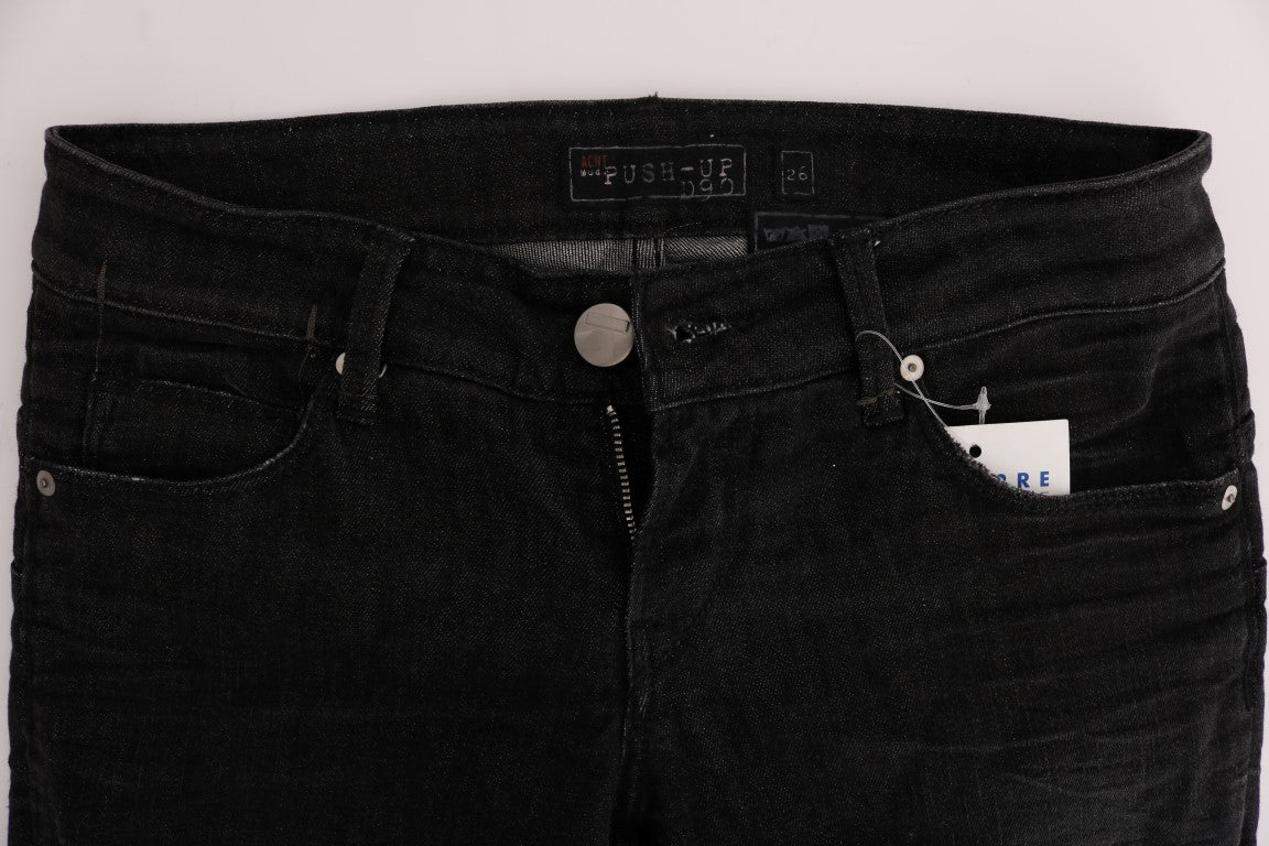 Acht Chic Slim Fit Schwarze Baumwolljeans