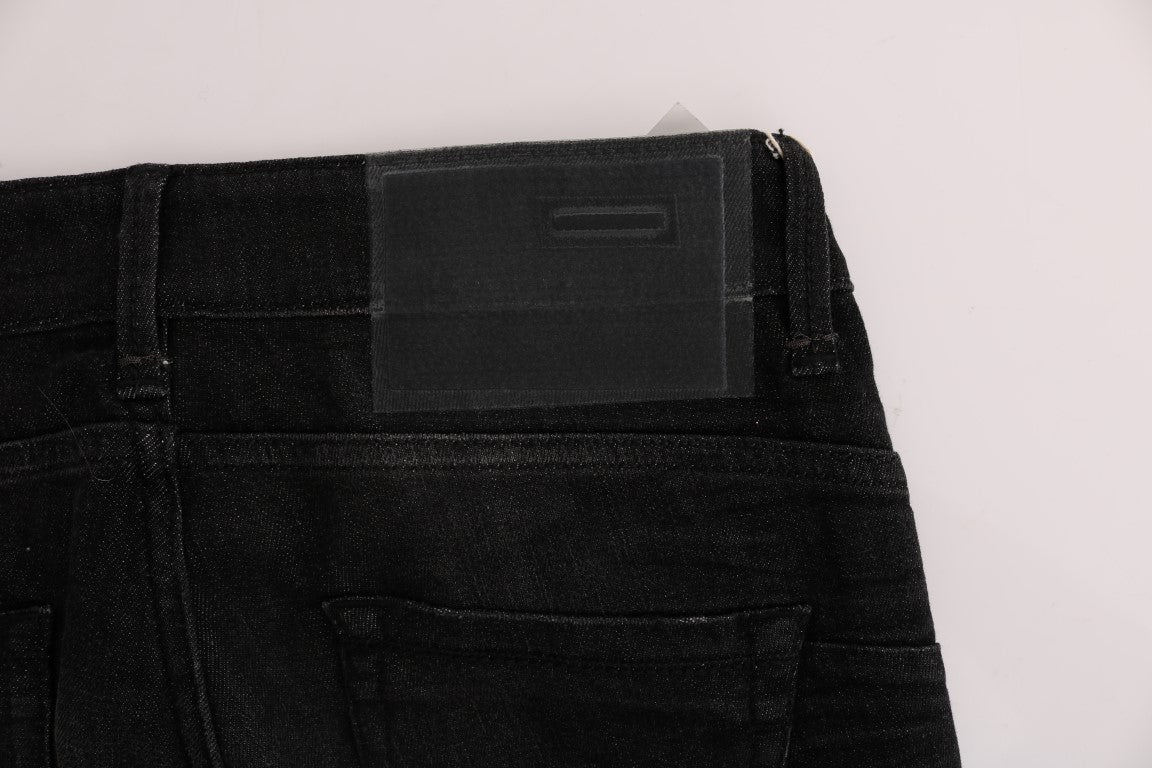 Acht Chic Slim Fit Schwarze Baumwolljeans