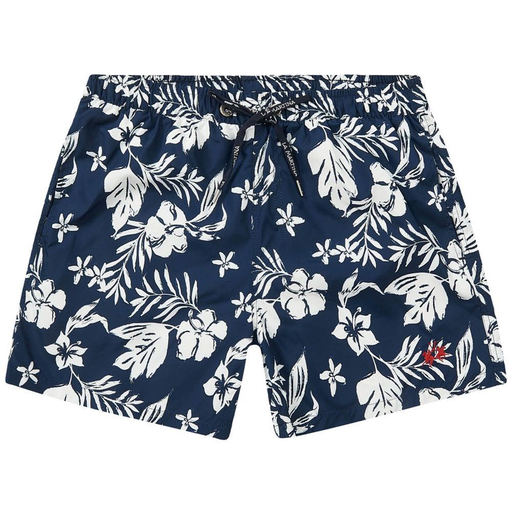 La Martina Blaue Polyester-Badehose für Herren