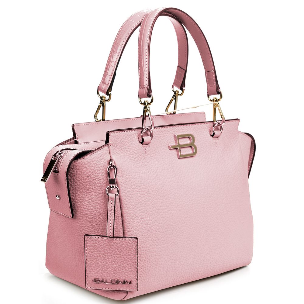 Baldinini Trend Rosa Kalbsleder Damen Handtasche