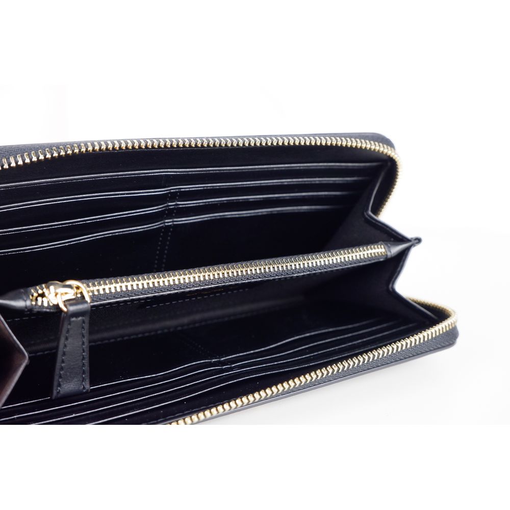 Ungaro Elegante Lederbrieftasche mit Reißverschluss in klassischem Schwarz