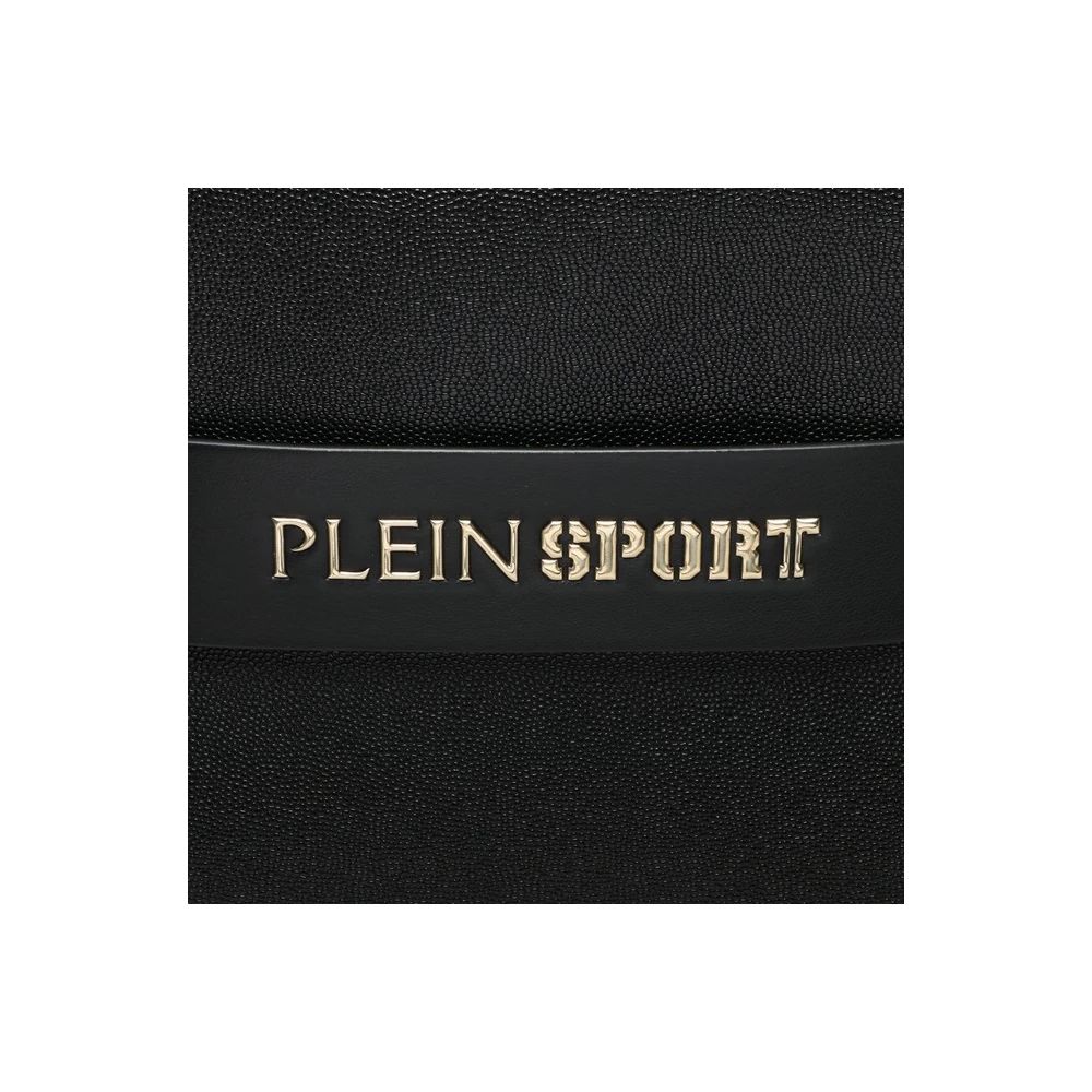 Plein Sport – Schicke Tragetasche in Ebenholz mit silbernem Logo-Akzent