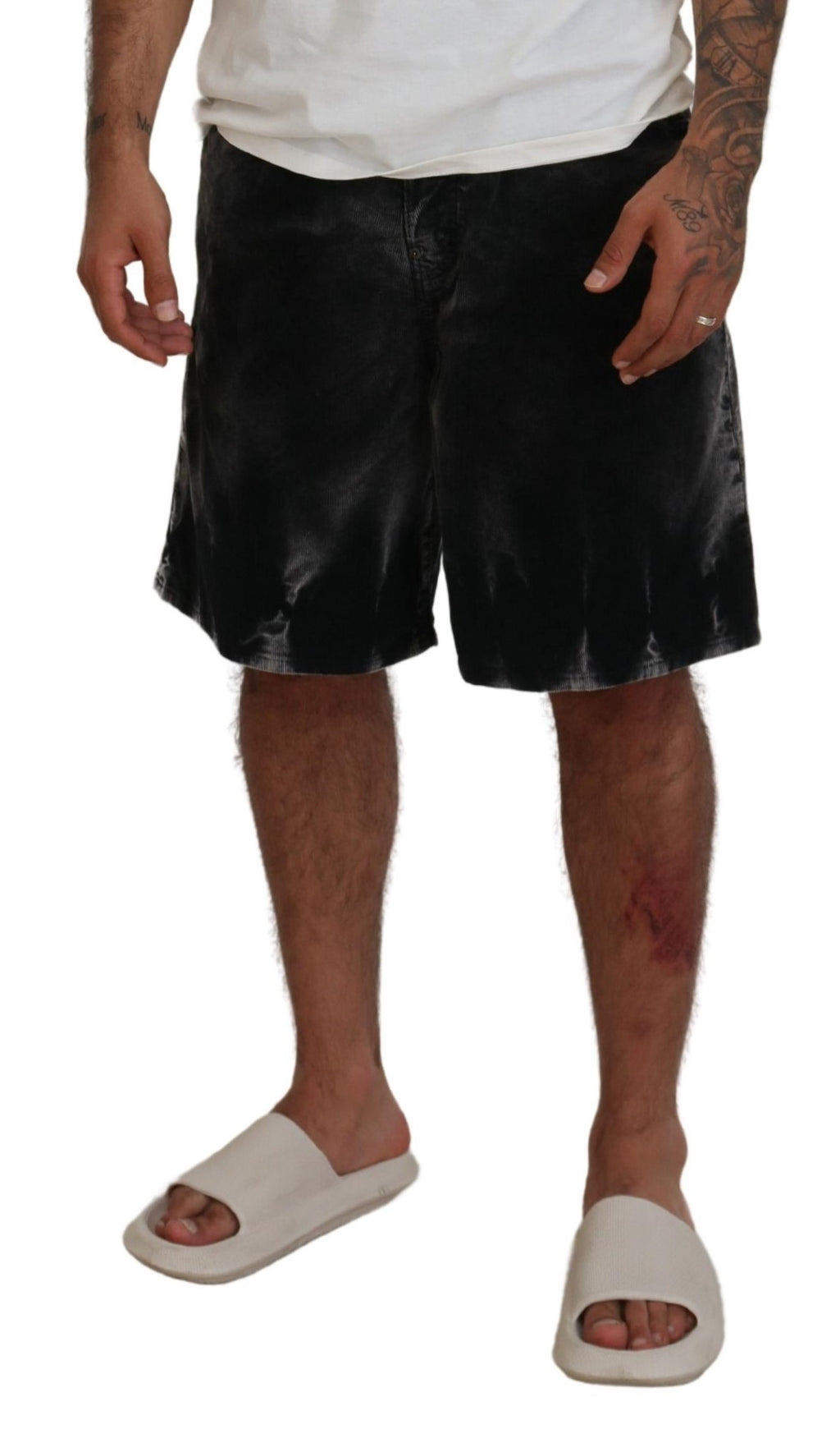 Dsquared² Graue Bermudashorts aus Baumwollcord