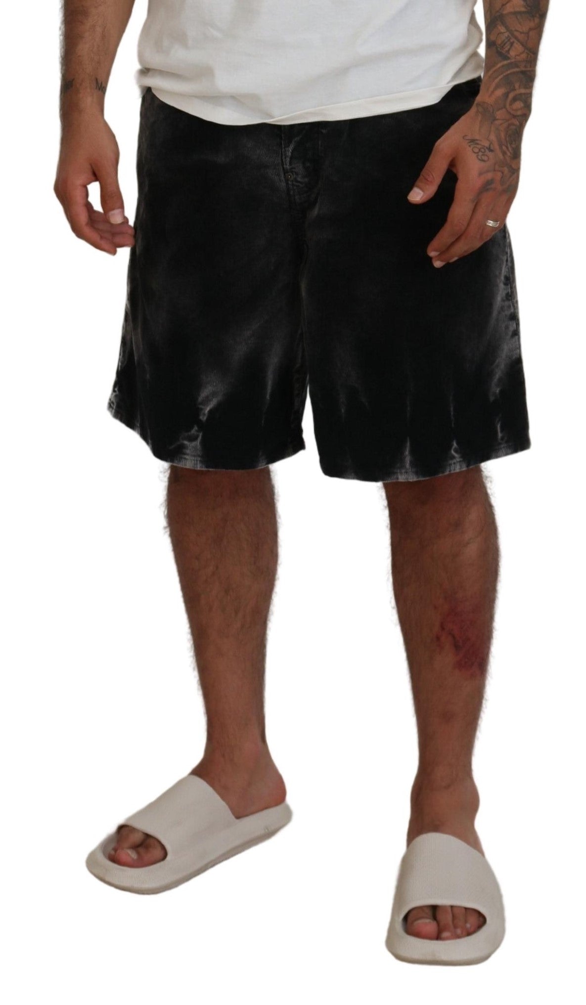 Dsquared² Graue Bermudashorts aus Baumwollcord