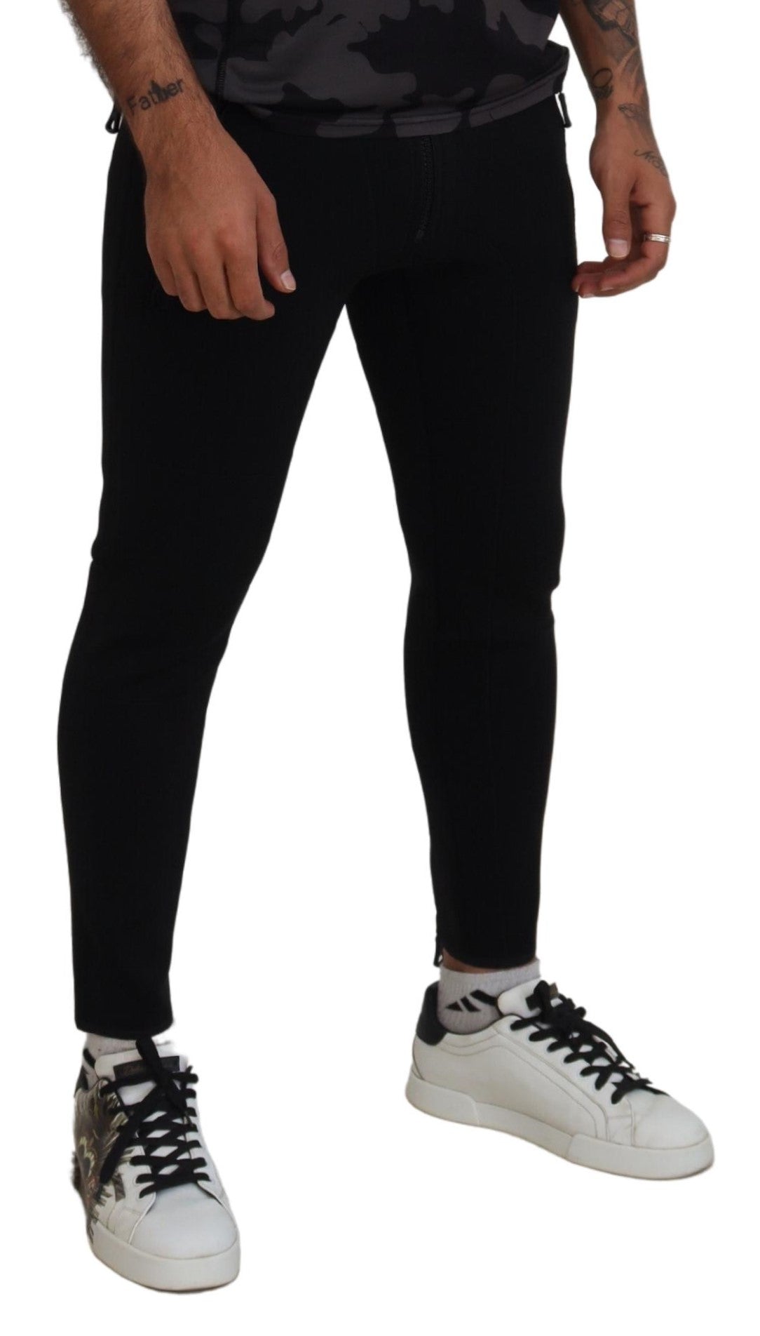 Dsquared² Slim Fit Hose aus Polyamid mit Logo-Print hinten