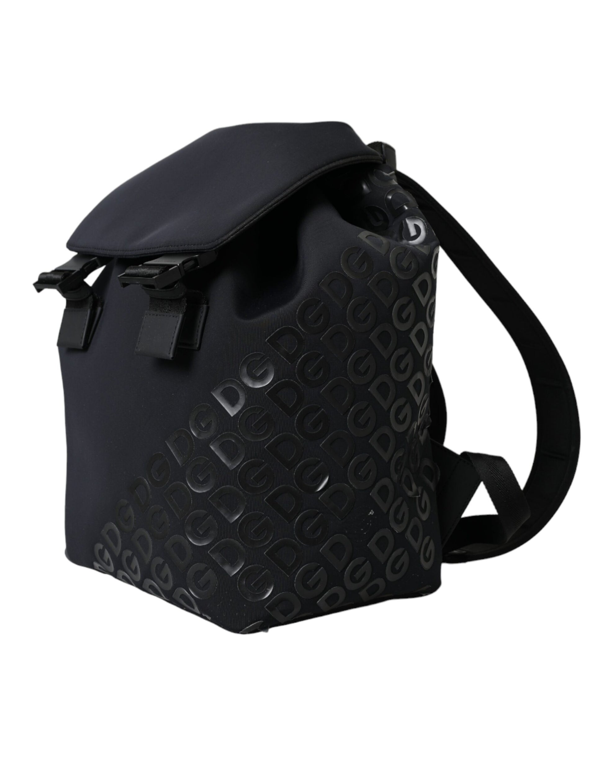 Dolce &amp; Gabbana – Schulrucksack aus Neopren und Nylon mit DG-Logo, Schwarz