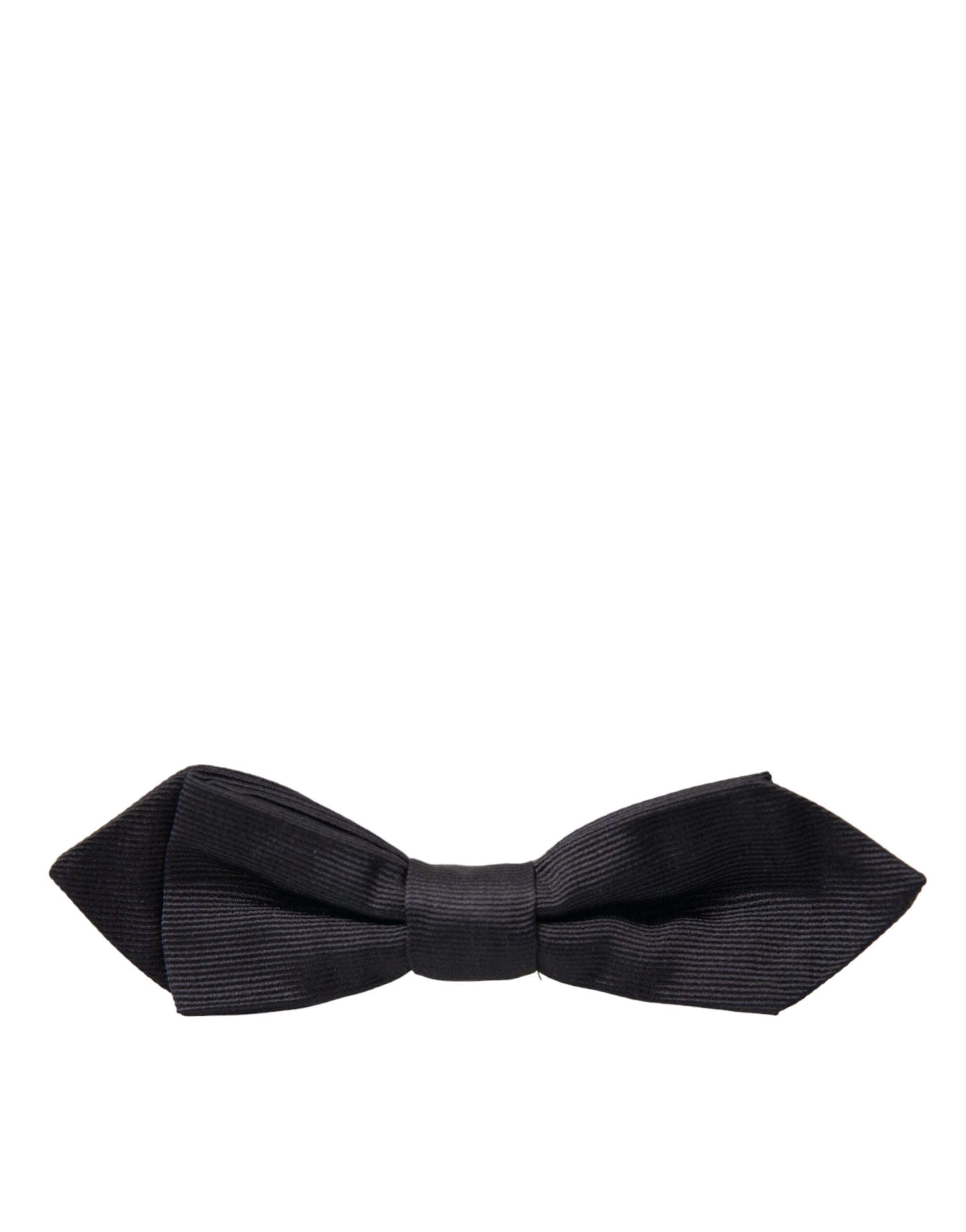 Dolce &amp; Gabbana – Schwarze, verstellbare Herrenfliege aus Seide
