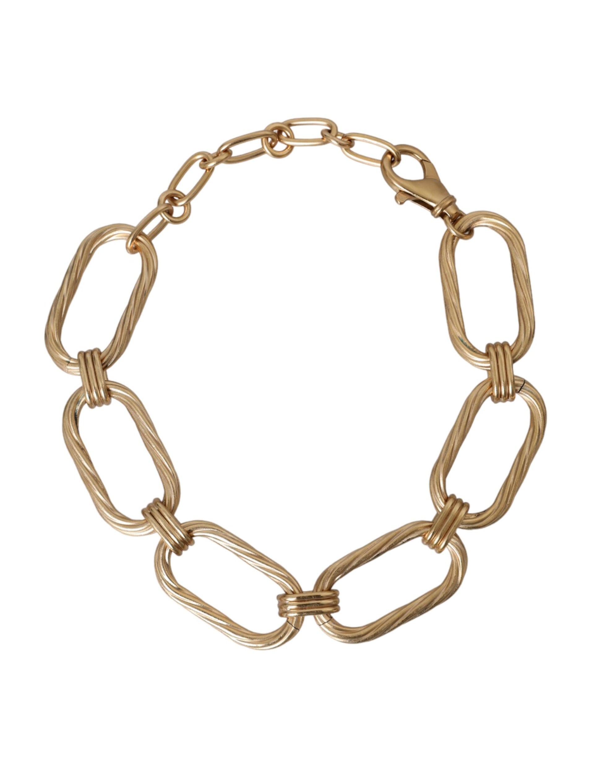 Dolce &amp; Gabbana – Halskette mit großer Gliederkette aus goldfarbenem Messing