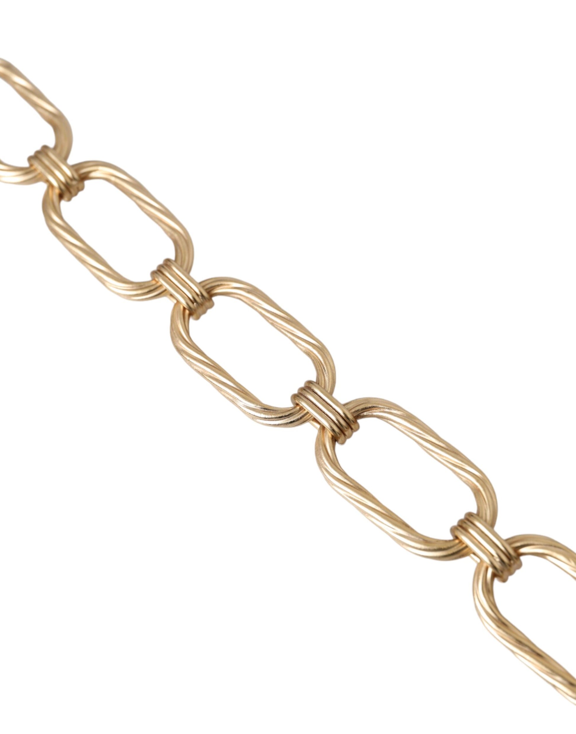 Dolce &amp; Gabbana – Halskette mit großer Gliederkette aus goldfarbenem Messing