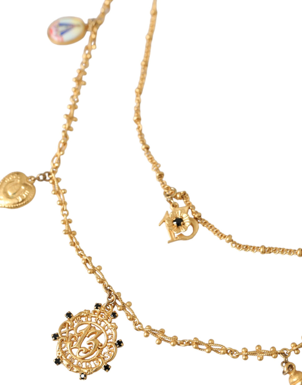 Dolce &amp; Gabbana – Statement-Halskette „Sicily“ in Goldton mit Messinganhänger