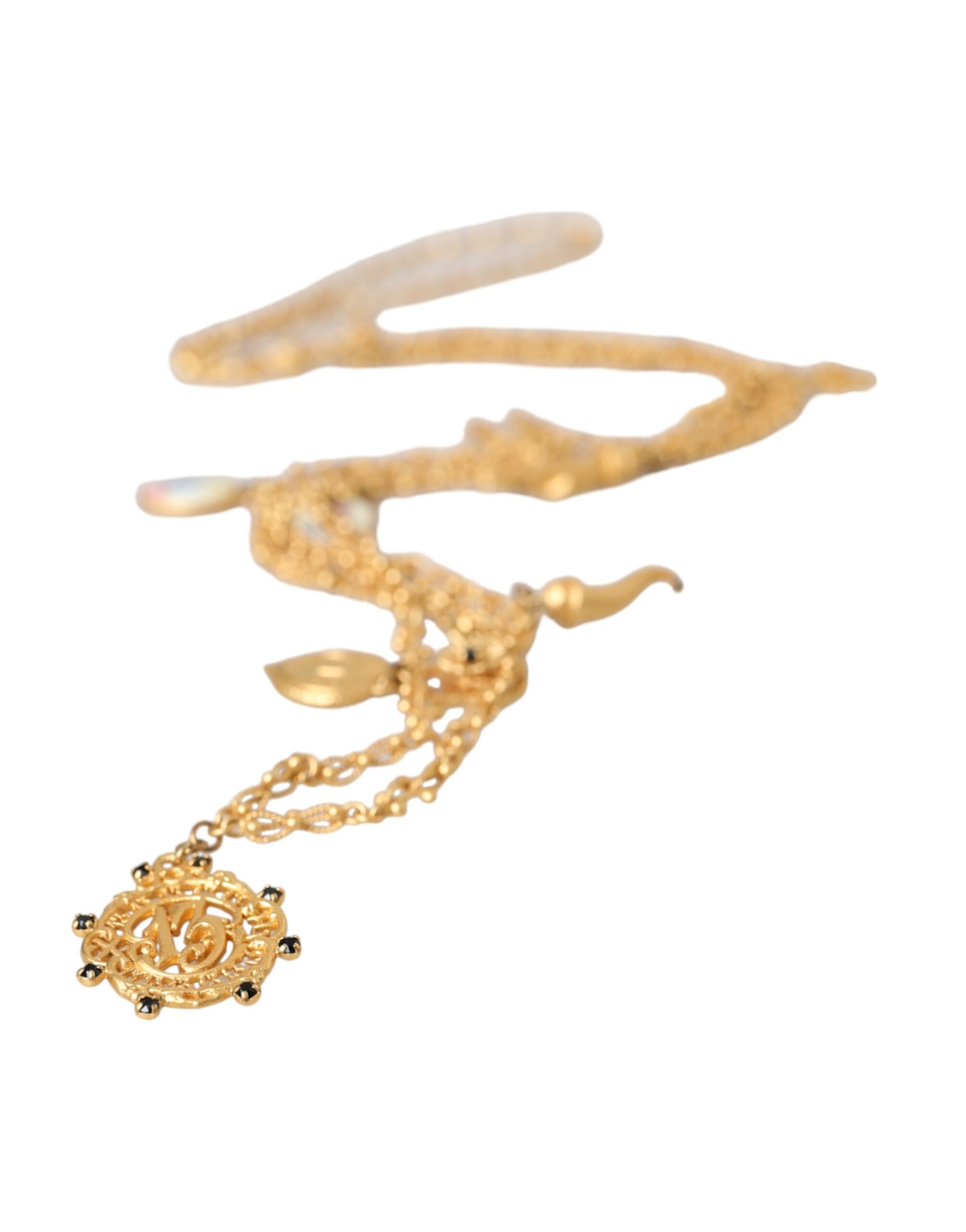 Dolce &amp; Gabbana – Statement-Halskette „Sicily“ in Goldton mit Messinganhänger
