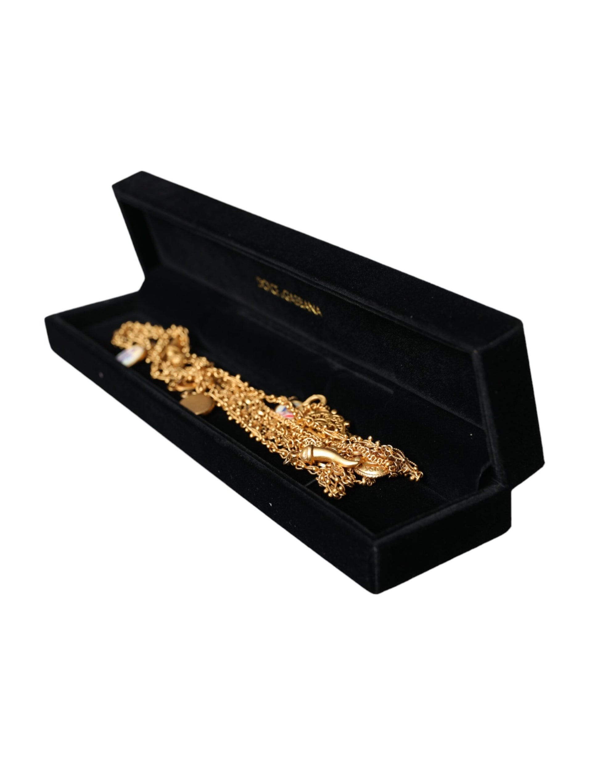 Dolce &amp; Gabbana – Statement-Halskette „Sicily“ in Goldton mit Messinganhänger