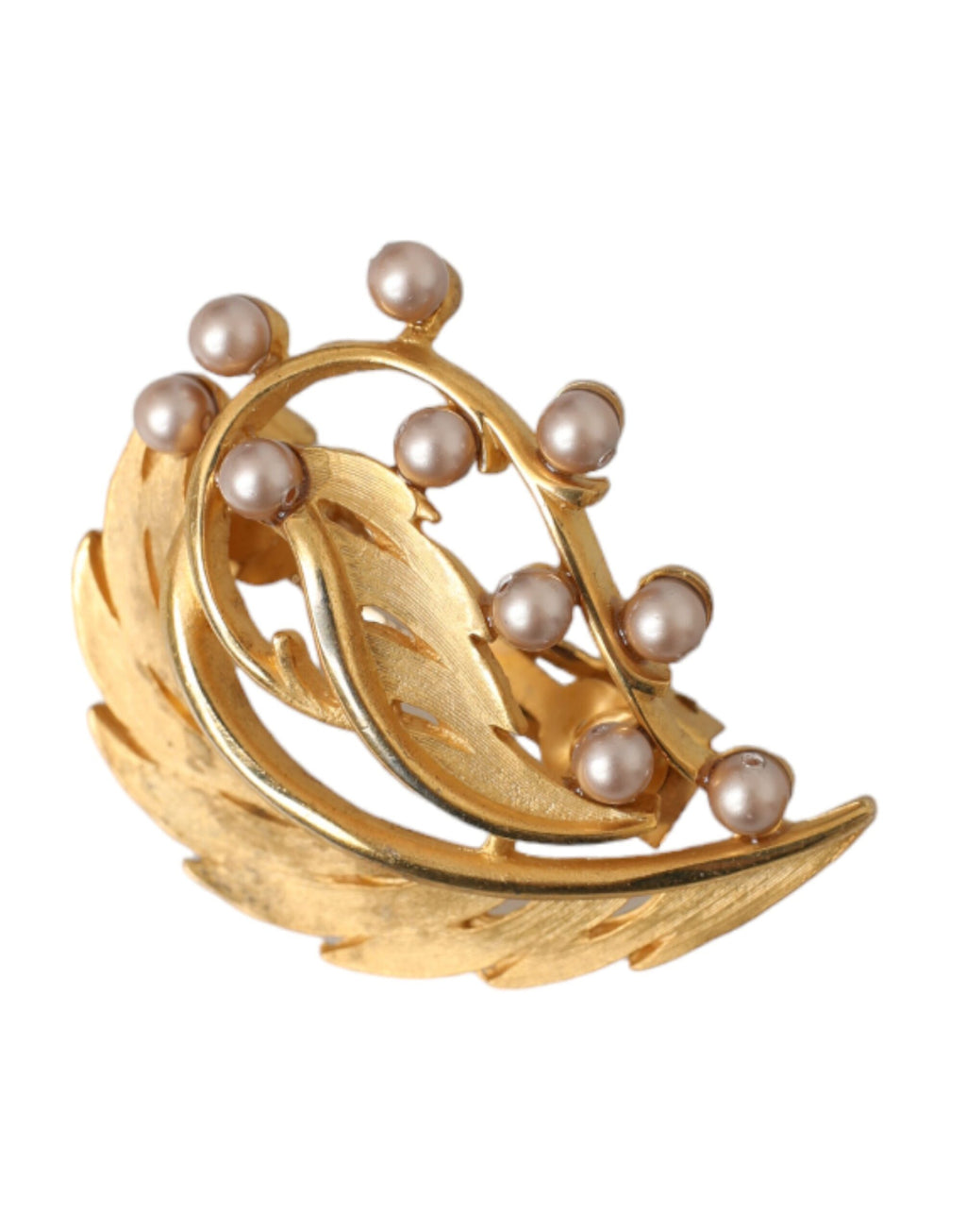 Dolce &amp; Gabbana – Haarnadel mit Blattverzierung aus goldfarbenem Messing