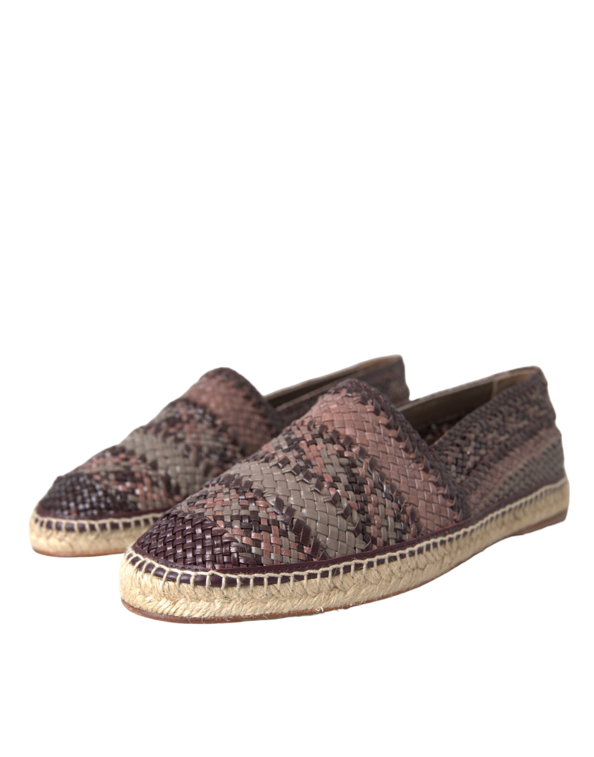 Dolce &amp; Gabbana – Espadrilles aus braunem Büffelleder