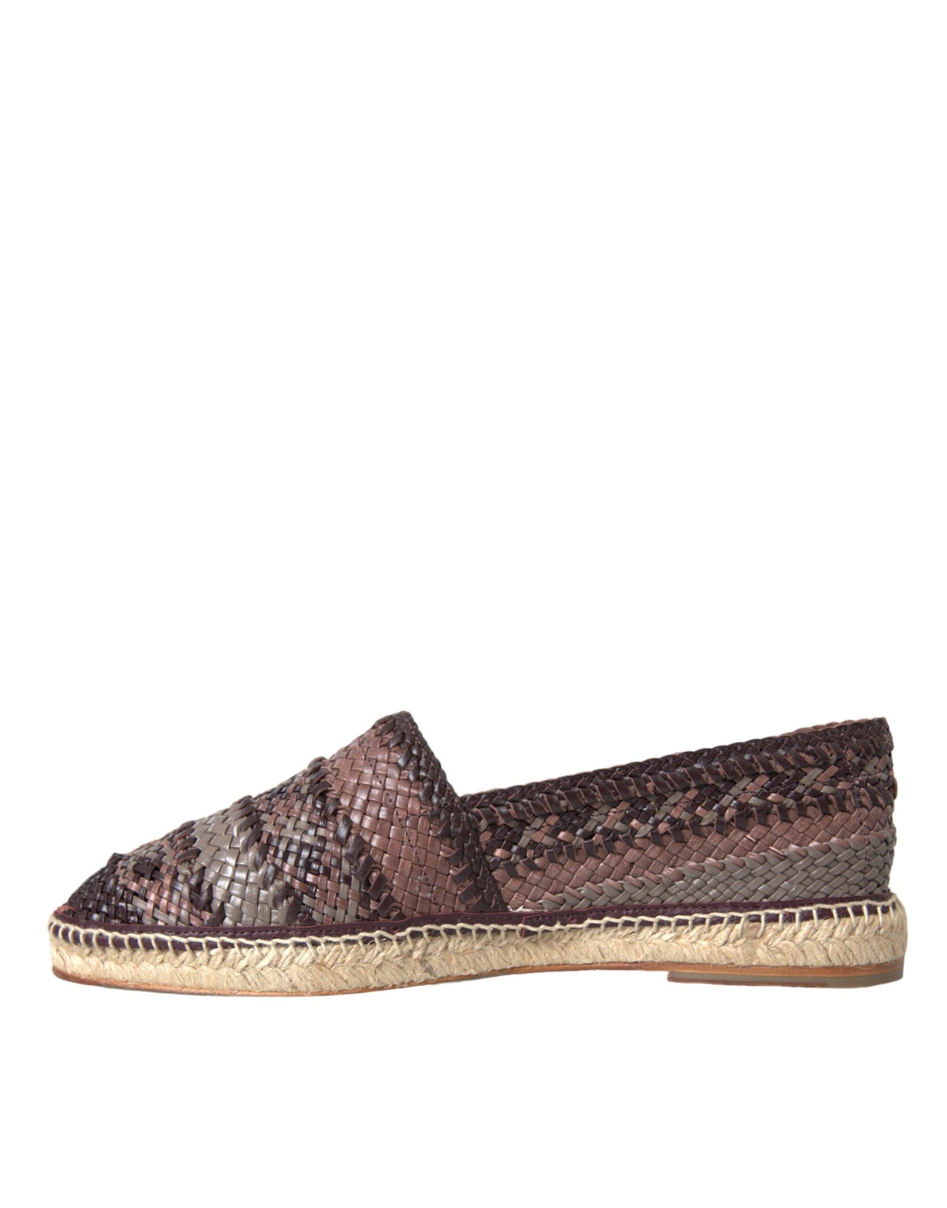 Dolce &amp; Gabbana – Espadrilles aus braunem Büffelleder