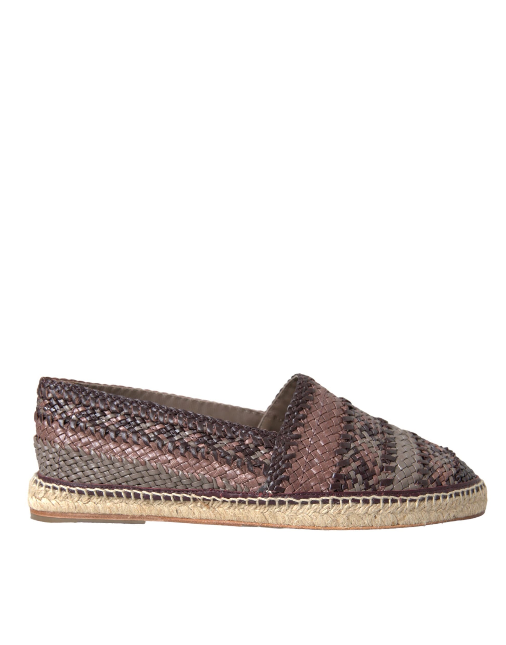 Dolce &amp; Gabbana – Espadrilles aus braunem Büffelleder