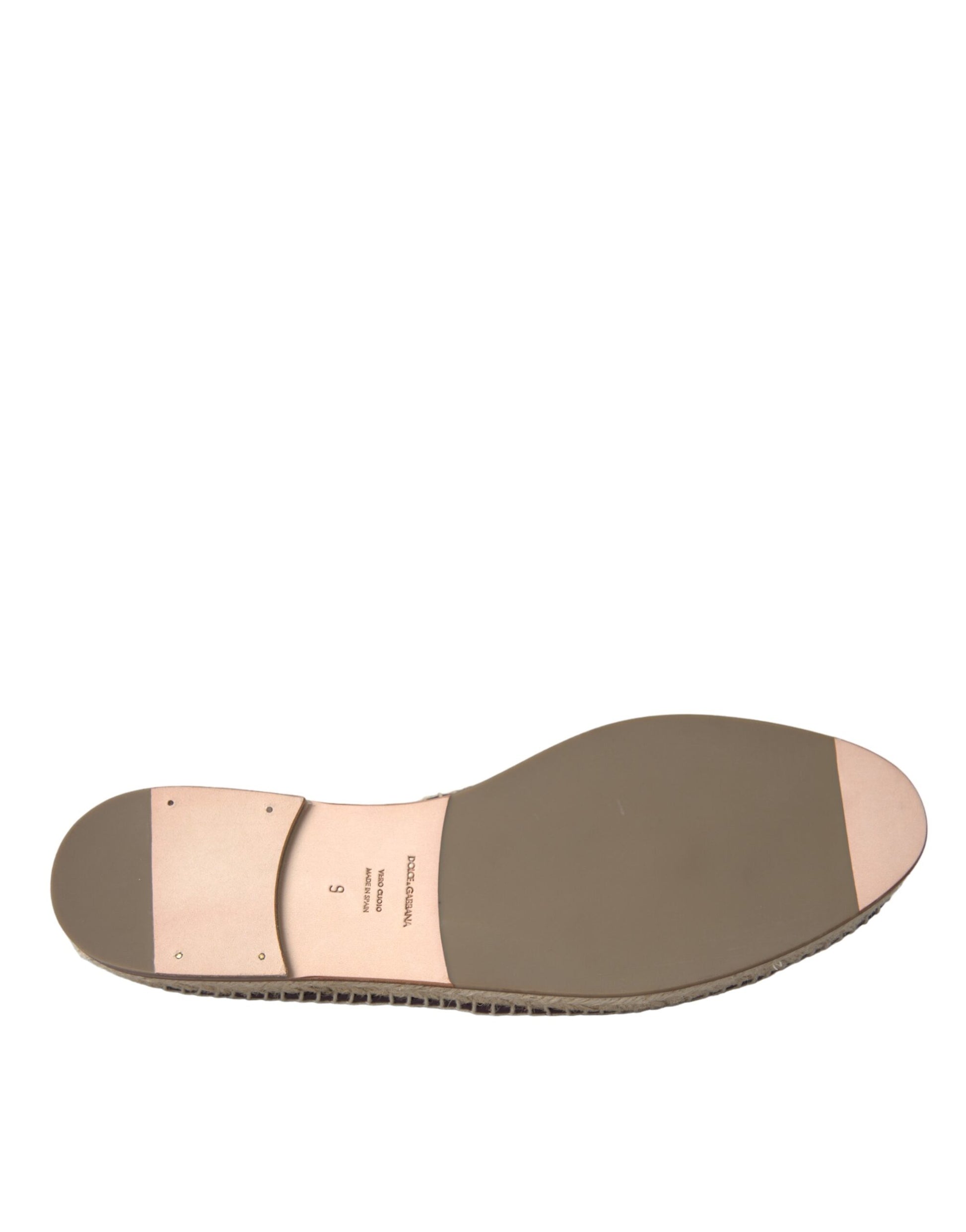 Dolce &amp; Gabbana – Espadrilles aus braunem Büffelleder