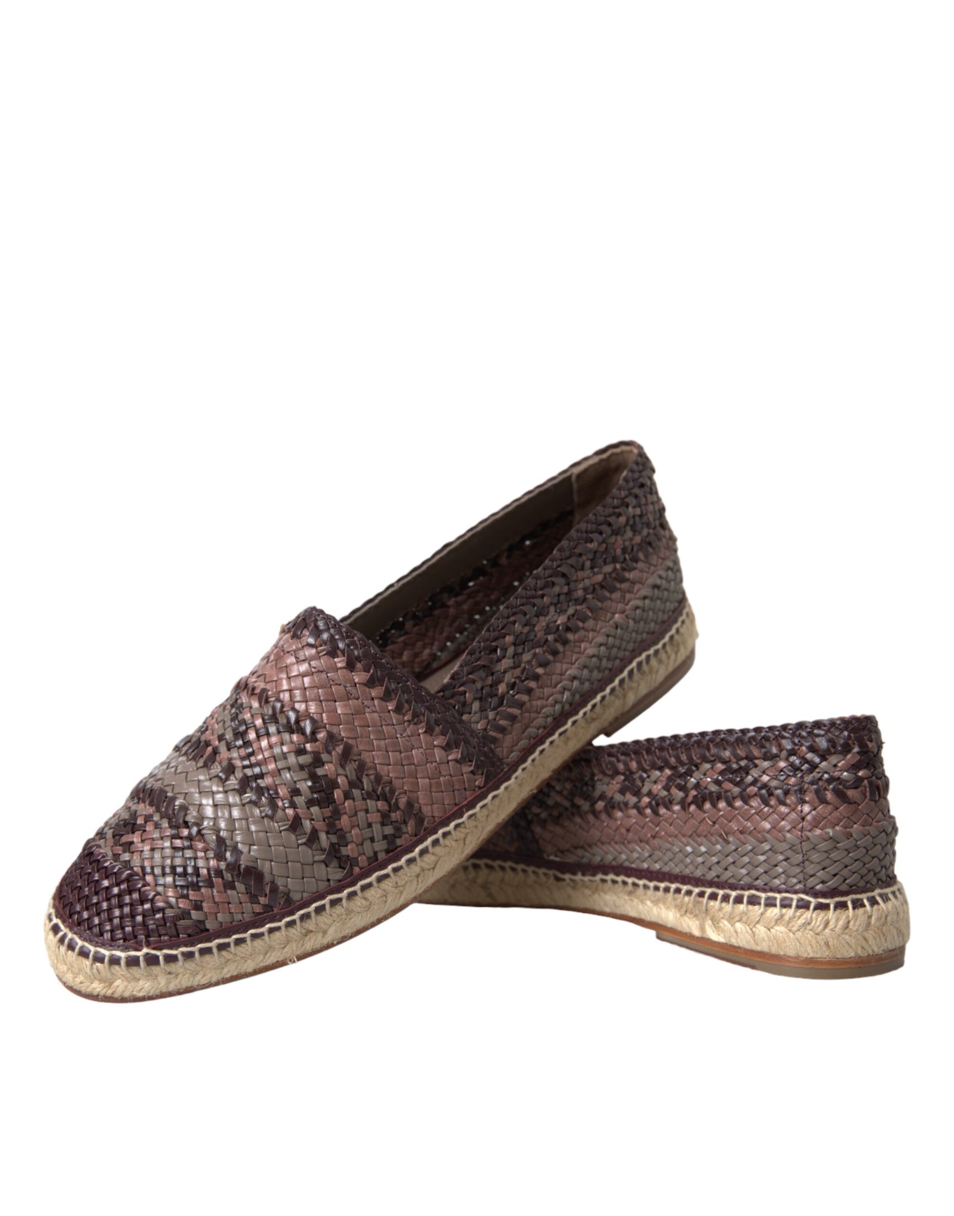 Dolce &amp; Gabbana – Espadrilles aus braunem Büffelleder