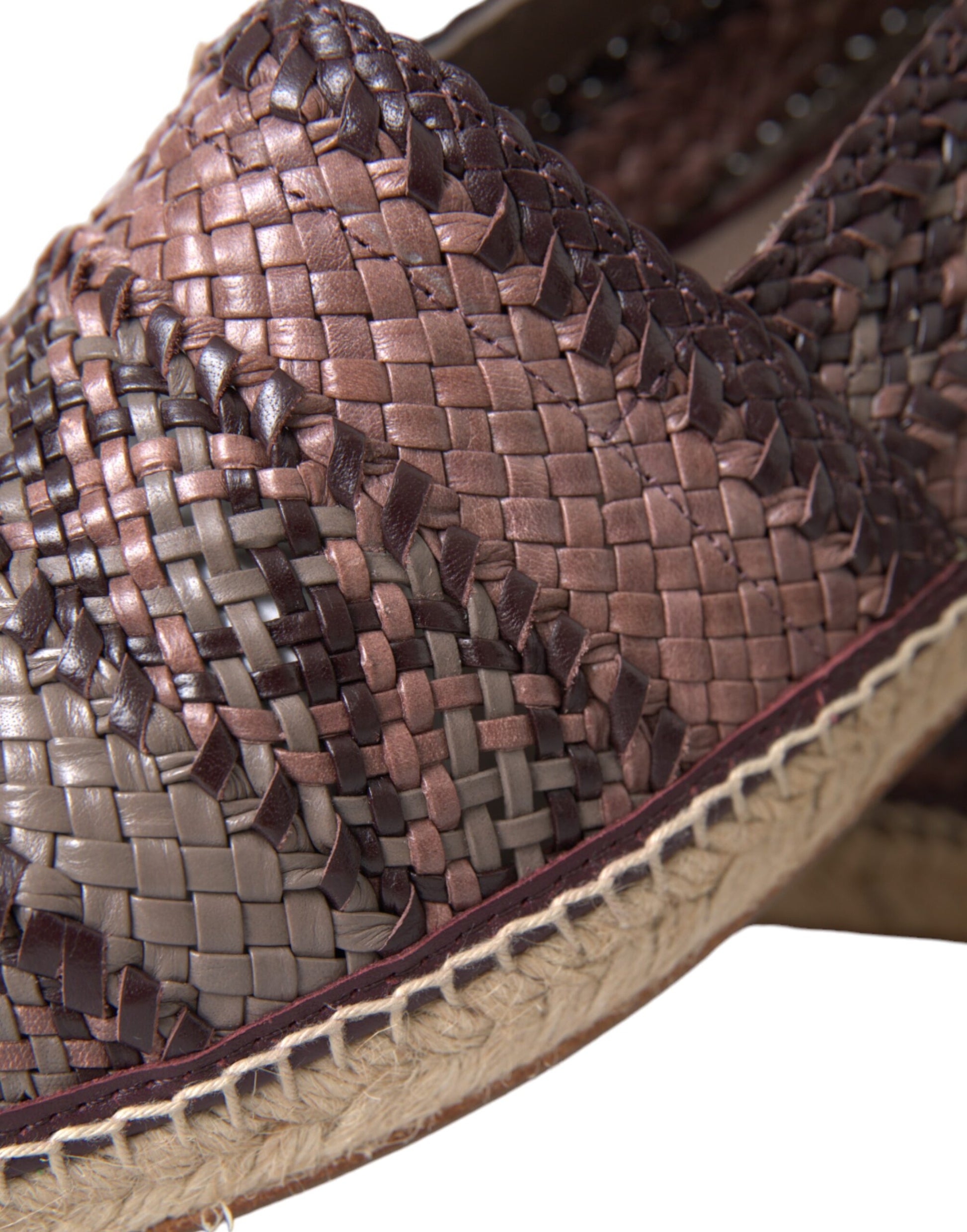 Dolce &amp; Gabbana – Espadrilles aus braunem Büffelleder
