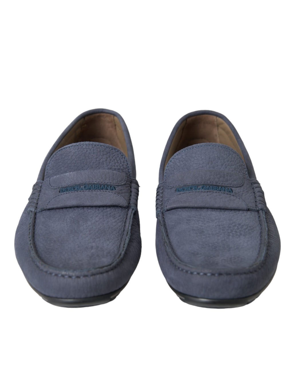 Dolce &amp; Gabbana – Blaue Mokassins aus Kalbsleder