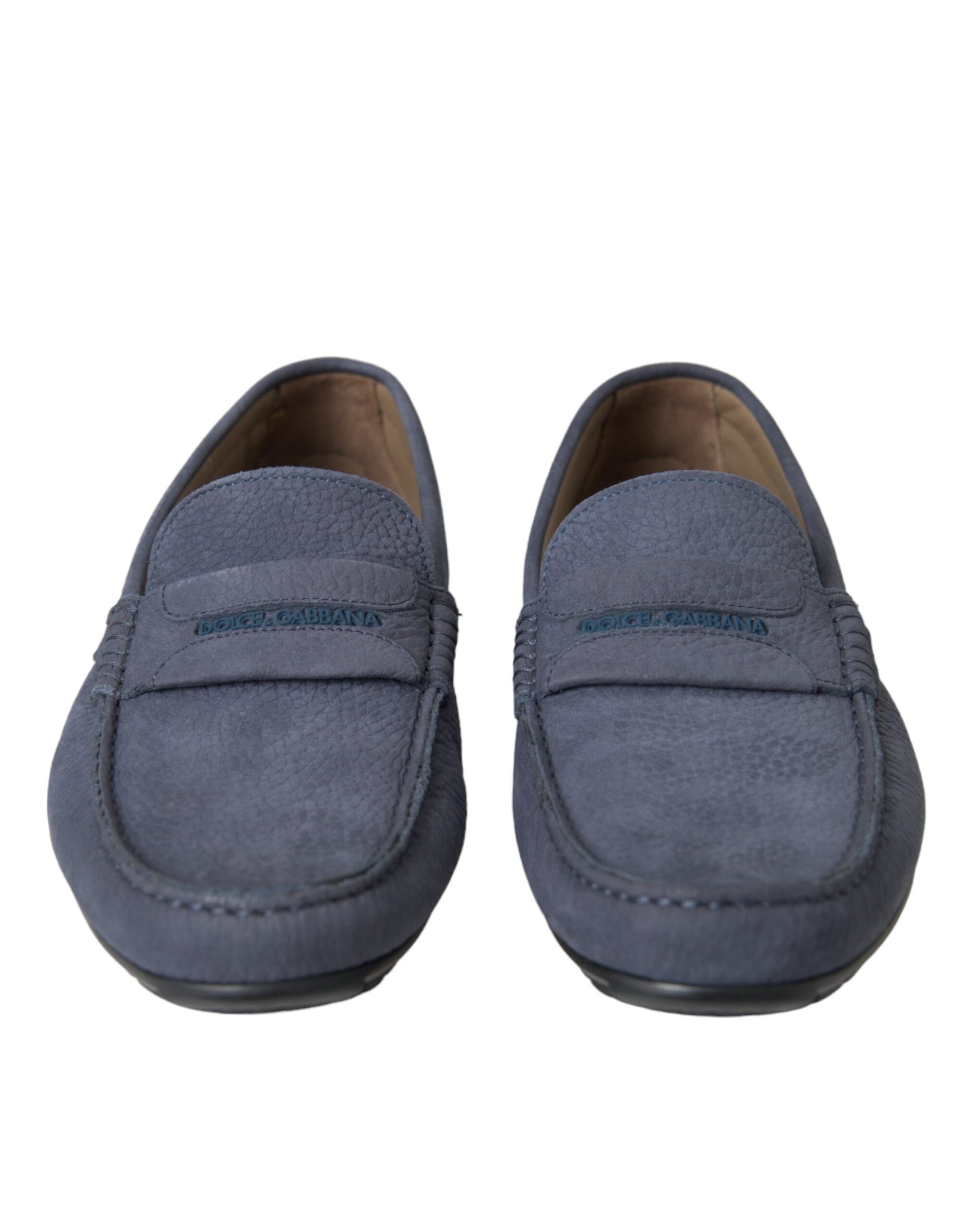 Dolce &amp; Gabbana – Blaue Mokassins aus Kalbsleder
