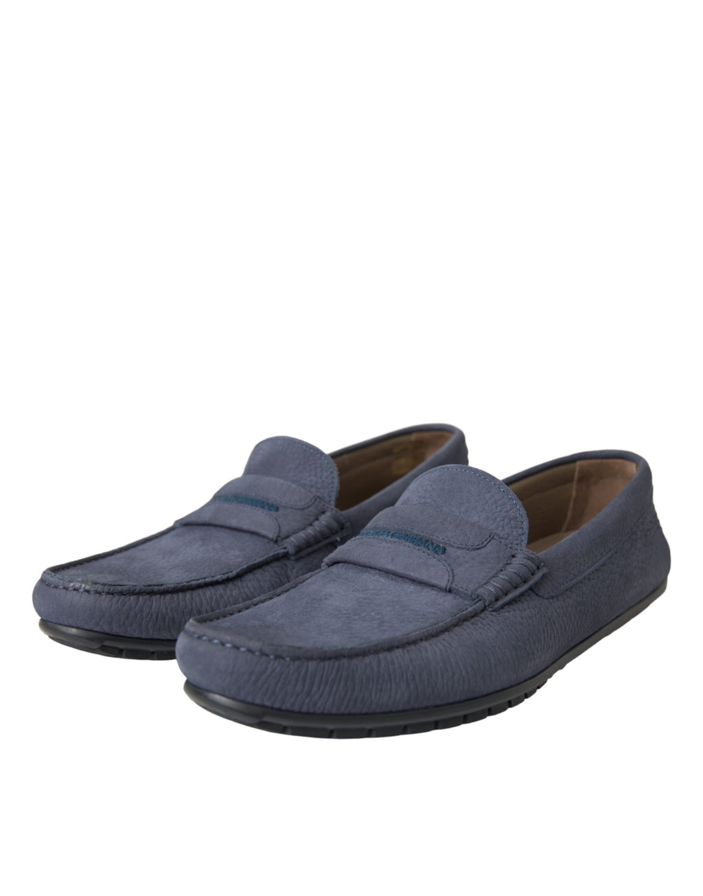 Dolce &amp; Gabbana – Blaue Mokassins aus Kalbsleder