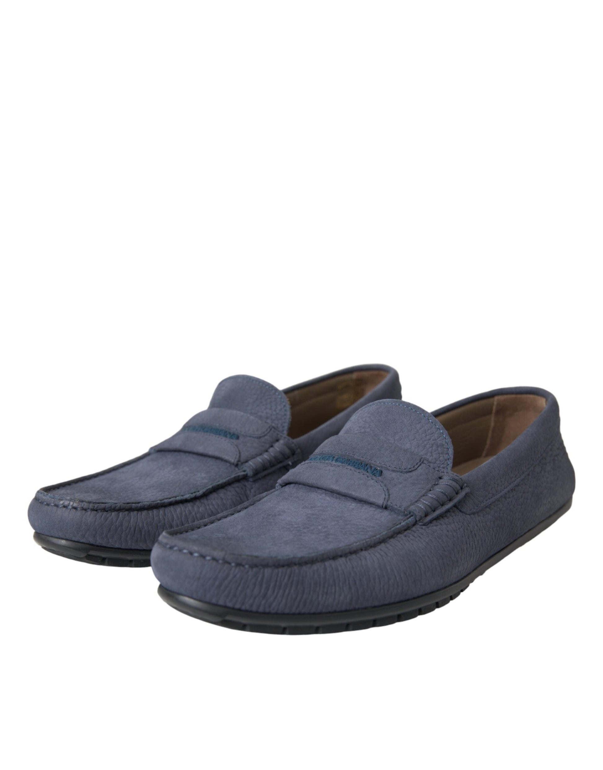 Dolce &amp; Gabbana – Blaue Mokassins aus Kalbsleder
