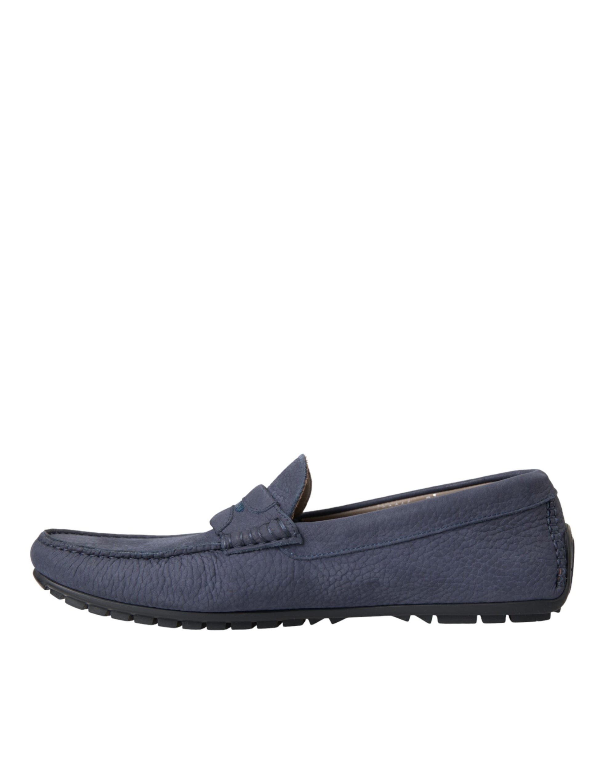 Dolce &amp; Gabbana – Blaue Mokassins aus Kalbsleder